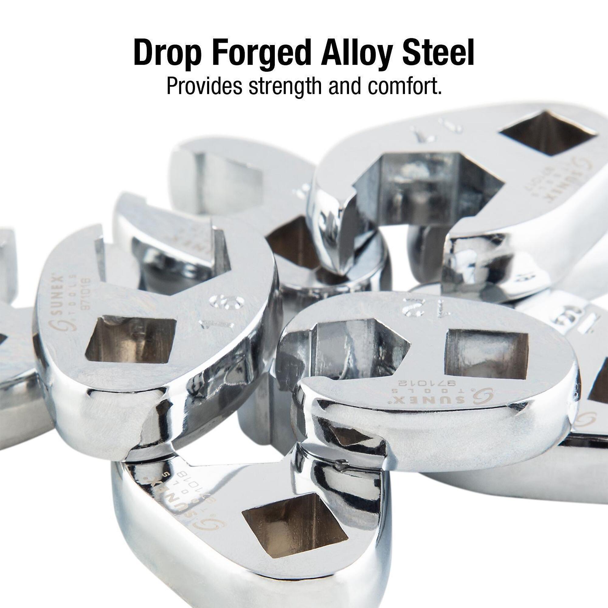 Sunex Tools 10-Pc. Metric Crowfoot Wrench Set — 3/8in. Drive