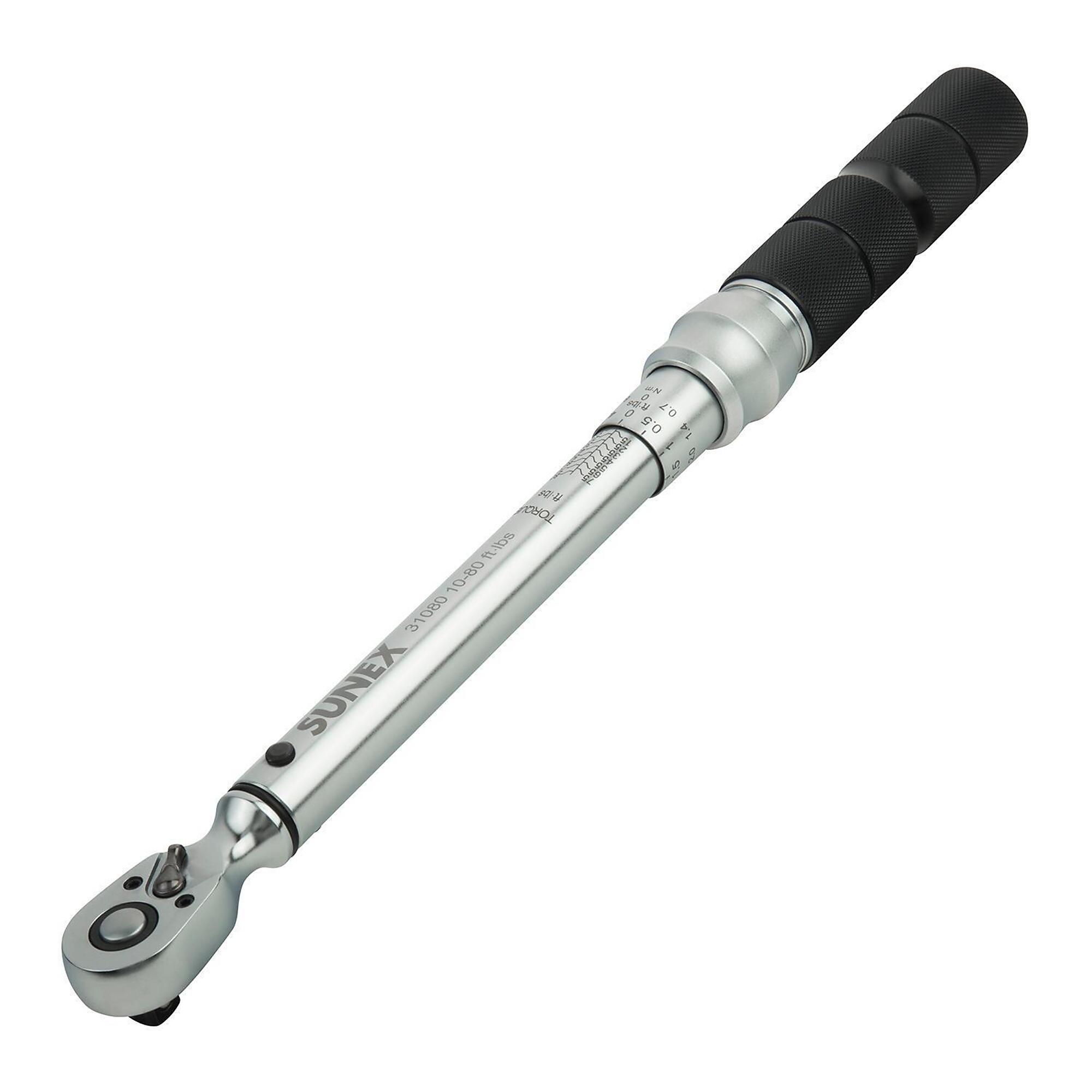 Sunex Tools Torque Wrench — 3/8in. Drive, 10-80 ft.-lb., 48T, Model# 31080
