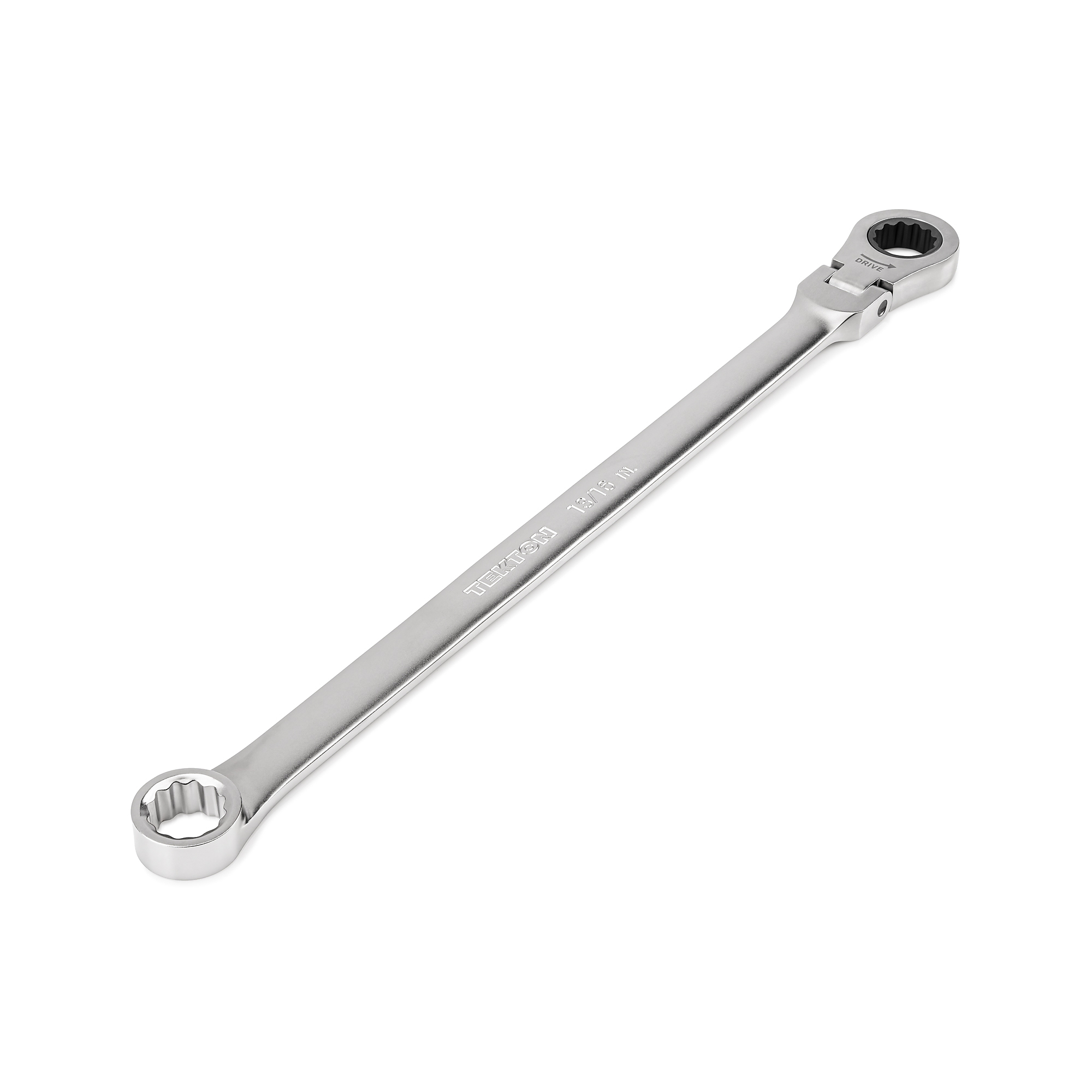 TEKTON 13/16 Inch Long Fixed/Flex Head 12-Point Ratcheting Box End Wrench | WRB35321