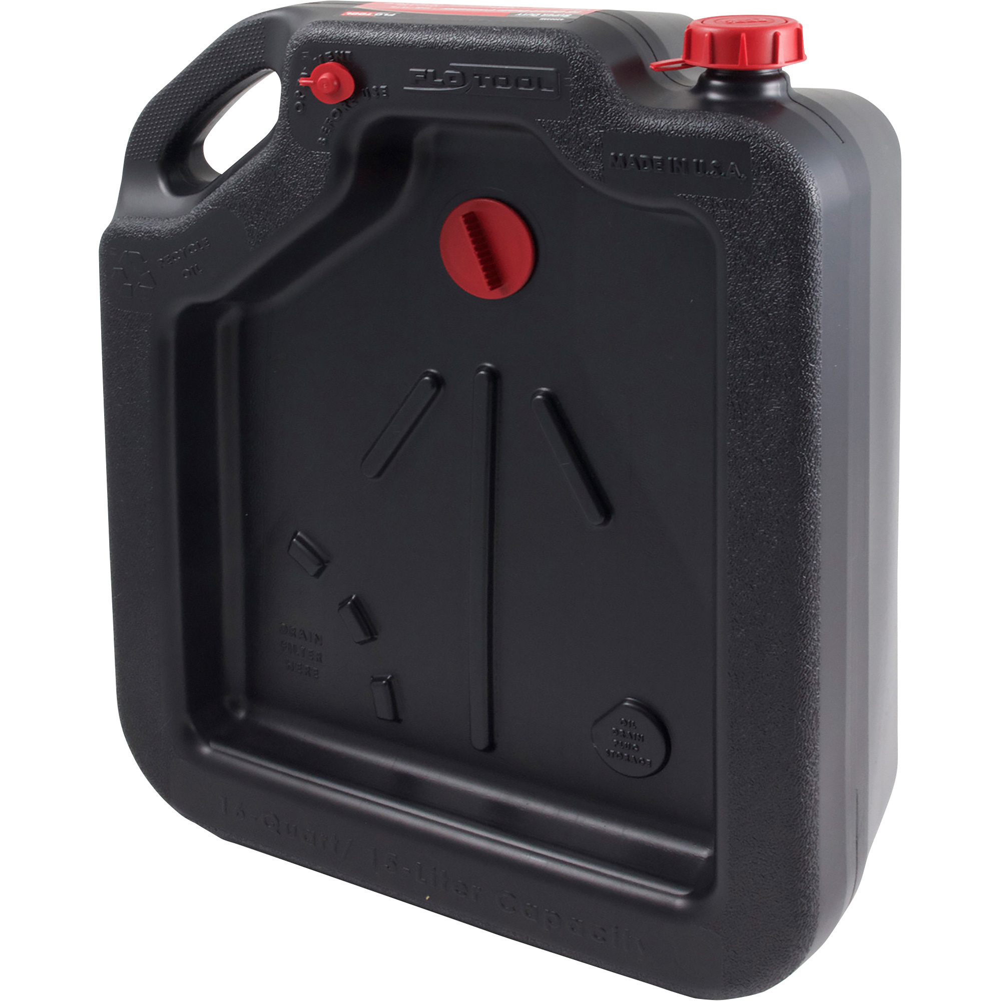 FloTool 16Quart Super Duty Oil Drain Container, Model 42003MI