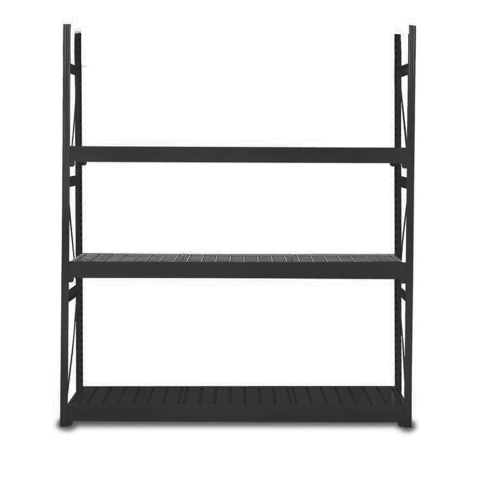 Equipto, VG Rack-HD Starter-3lvl corrgtd steel deck 4x5x5 Height 60 in, Width 60 in, Depth 48 in, Model# 1025D54S-BK