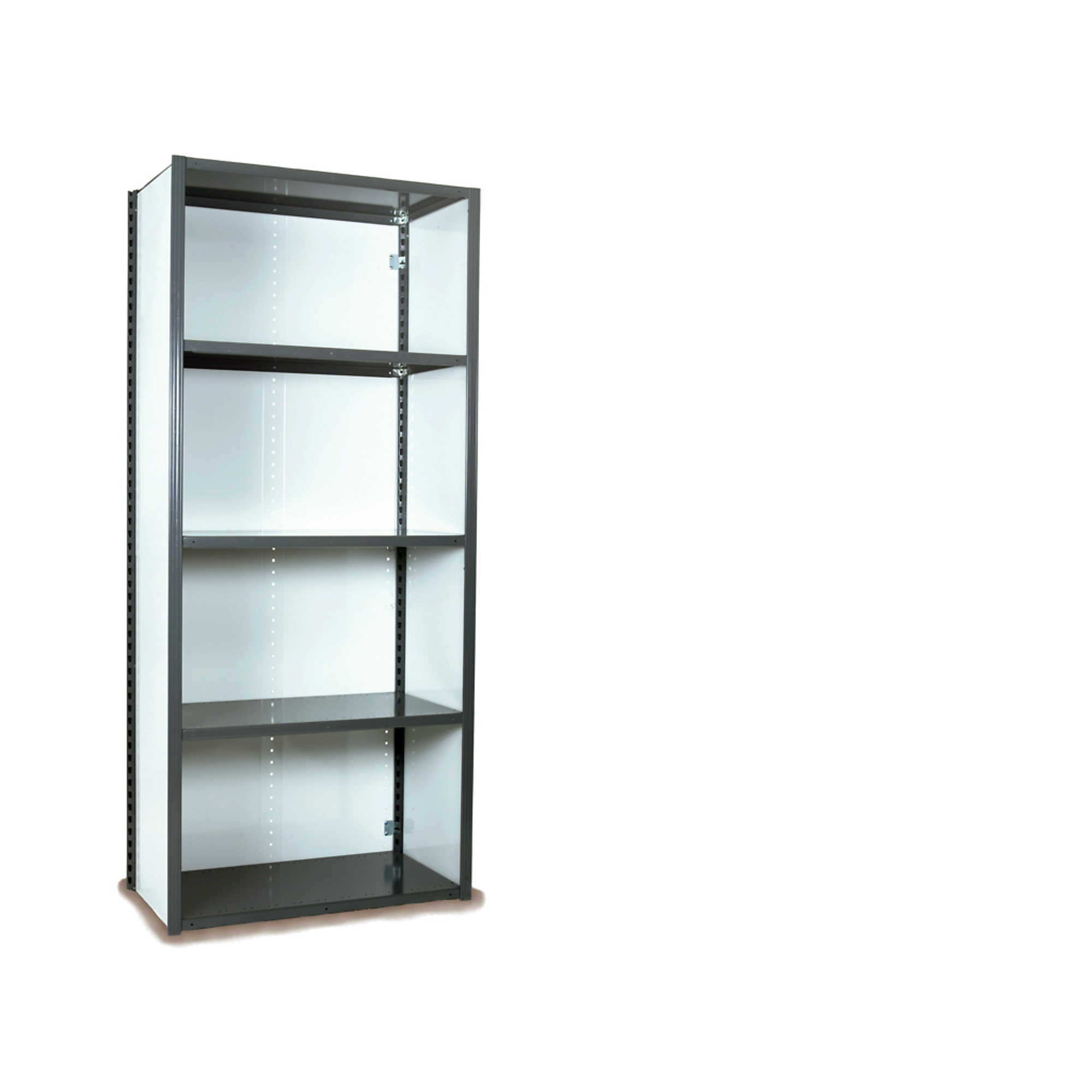 Equipto, VG Shelving Unit-Closed Starter 7x18in.x3 w/5 Shelve, Height 84 in, Width 36 in, Depth 18 in, Model# 673-5S-GY