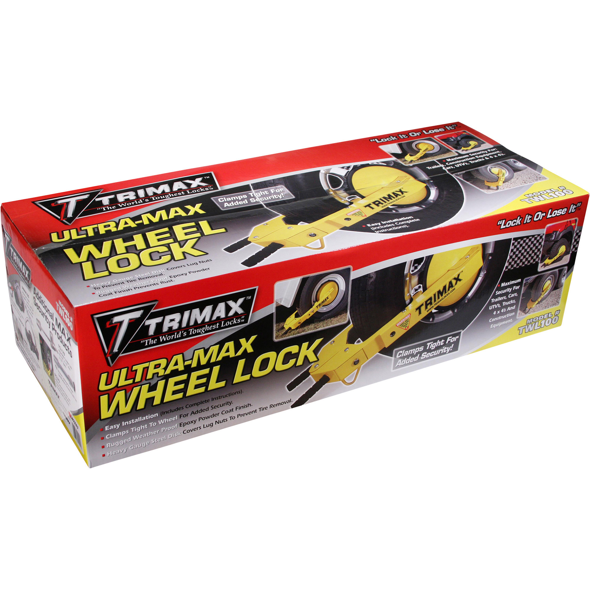 Trimax Adjustable Wheel Lock, Model TWL100 Northern Tool