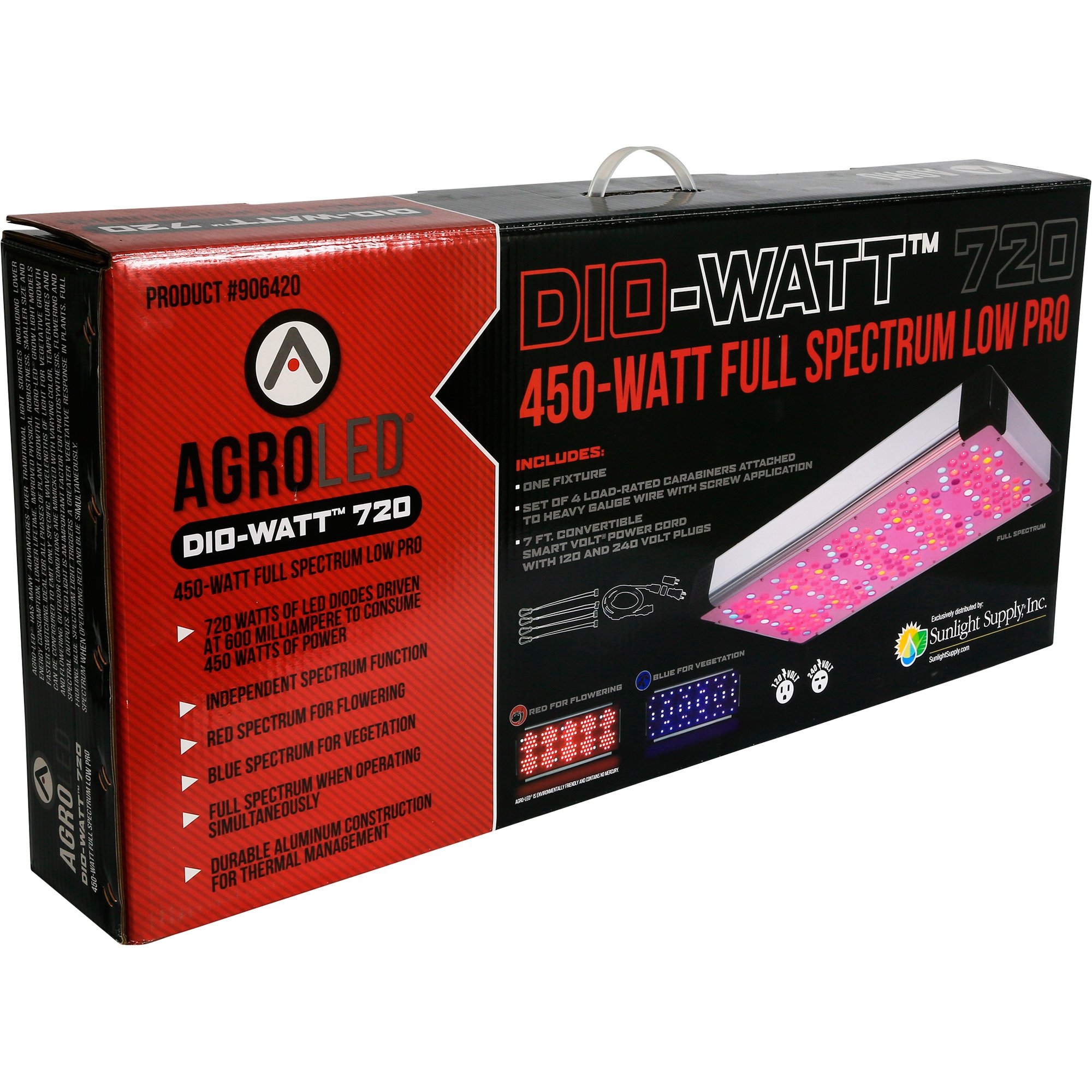Sunlight Supply AgroLED Dio-Watt 720 System — Full Spectrum, Low 
