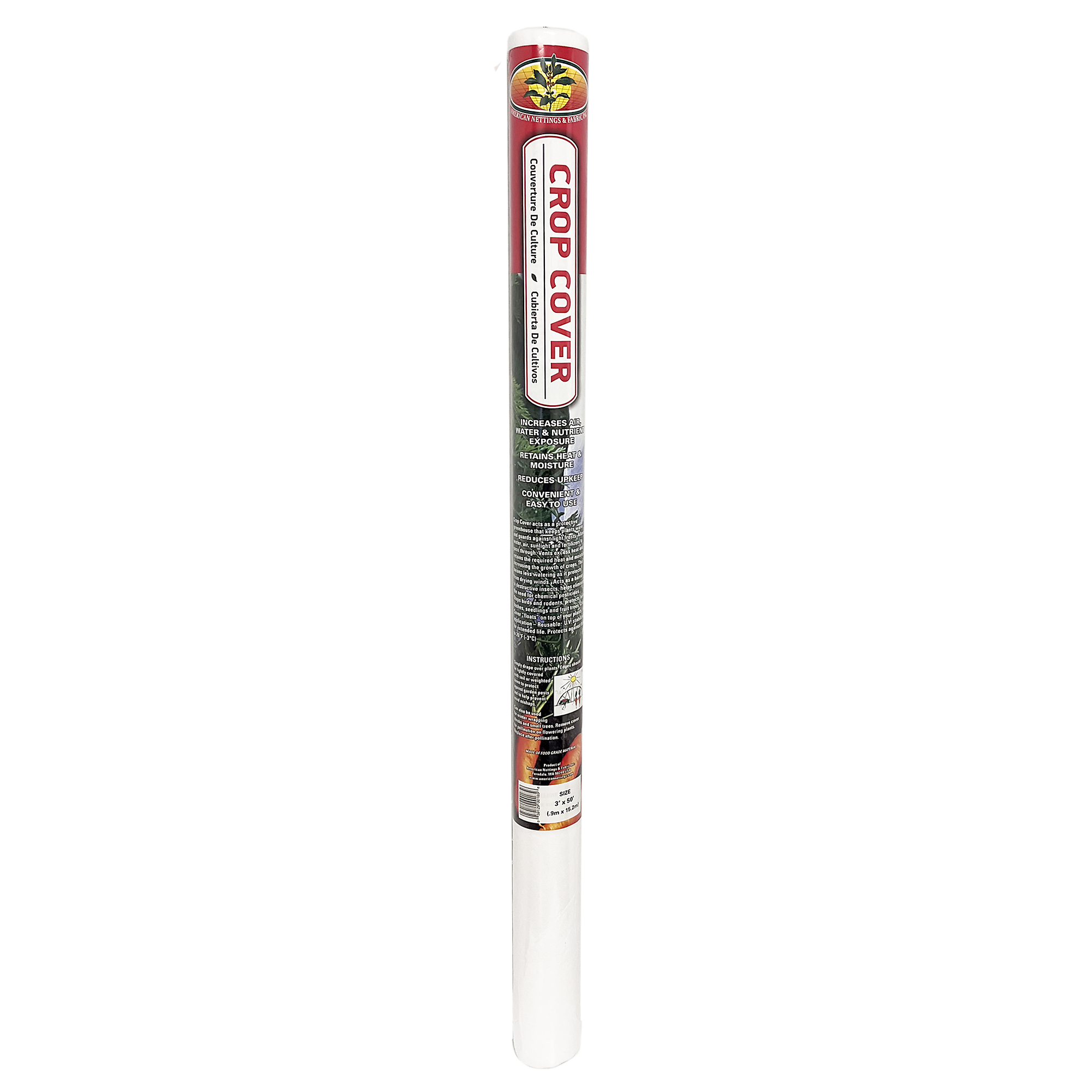 American Nettings & Fabric, Inc., Crop Cover Medium (30gm) 3ft.x50ft., Model# 00185