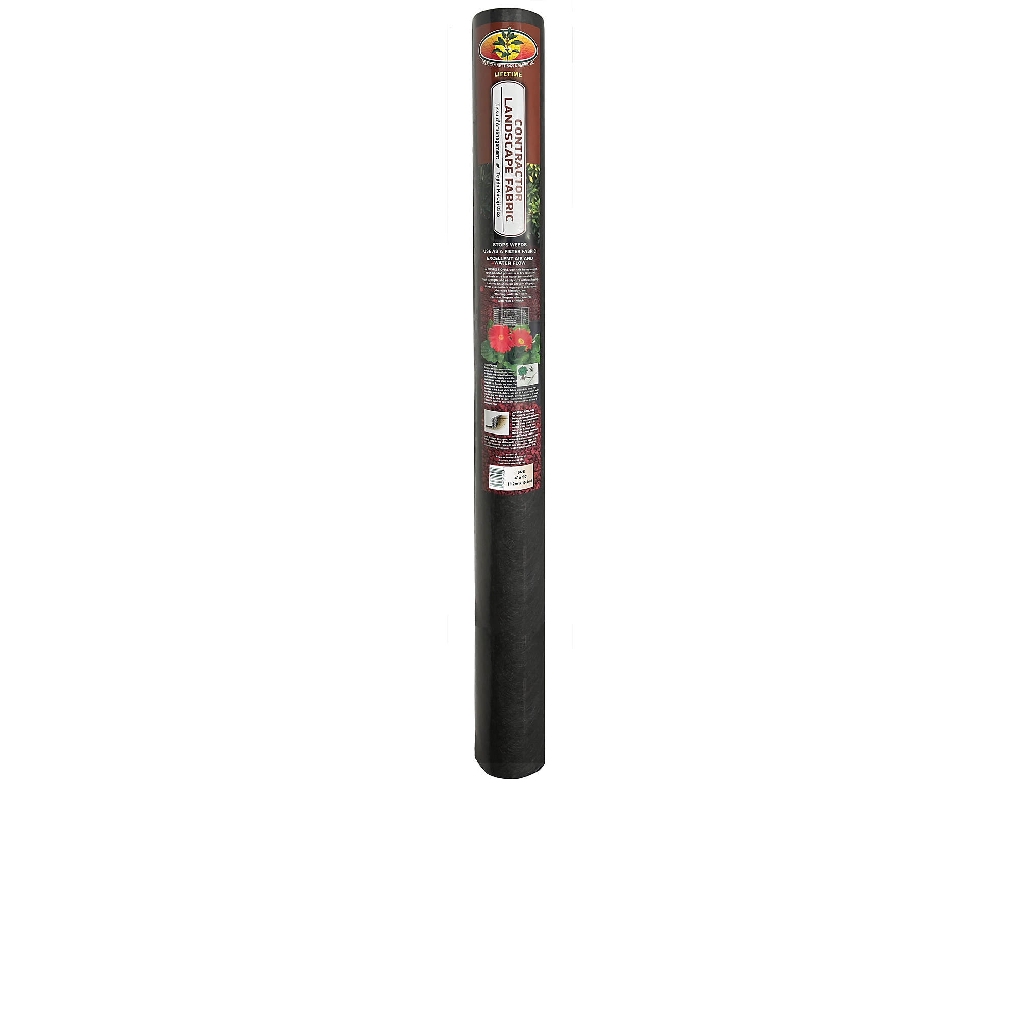 American Nettings & Fabric, Inc., 20-Year Contractor Landscape Fabric 4ft.x50ft., Model# 00522