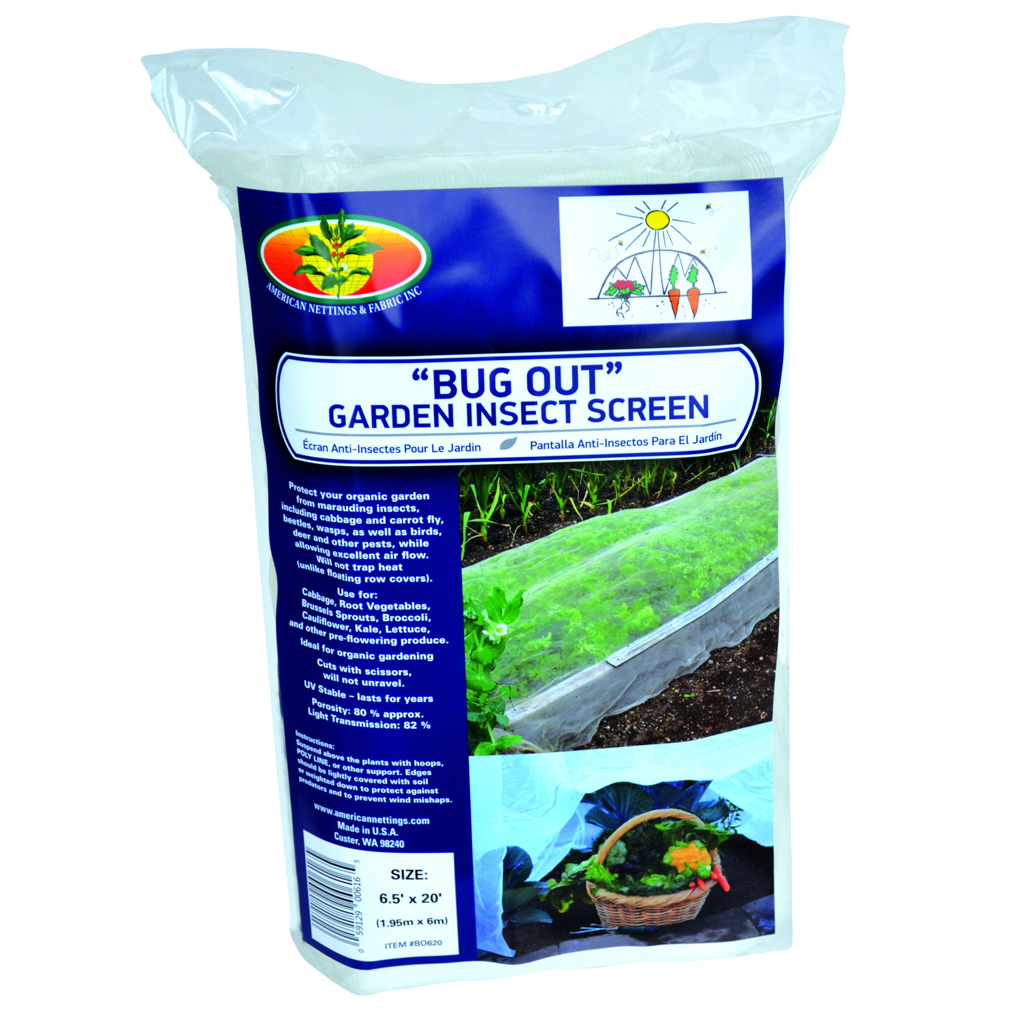 American Nettings & Fabric, Inc., Bug Out Insect Screen 6.5ft.x20ft., Model# 00616