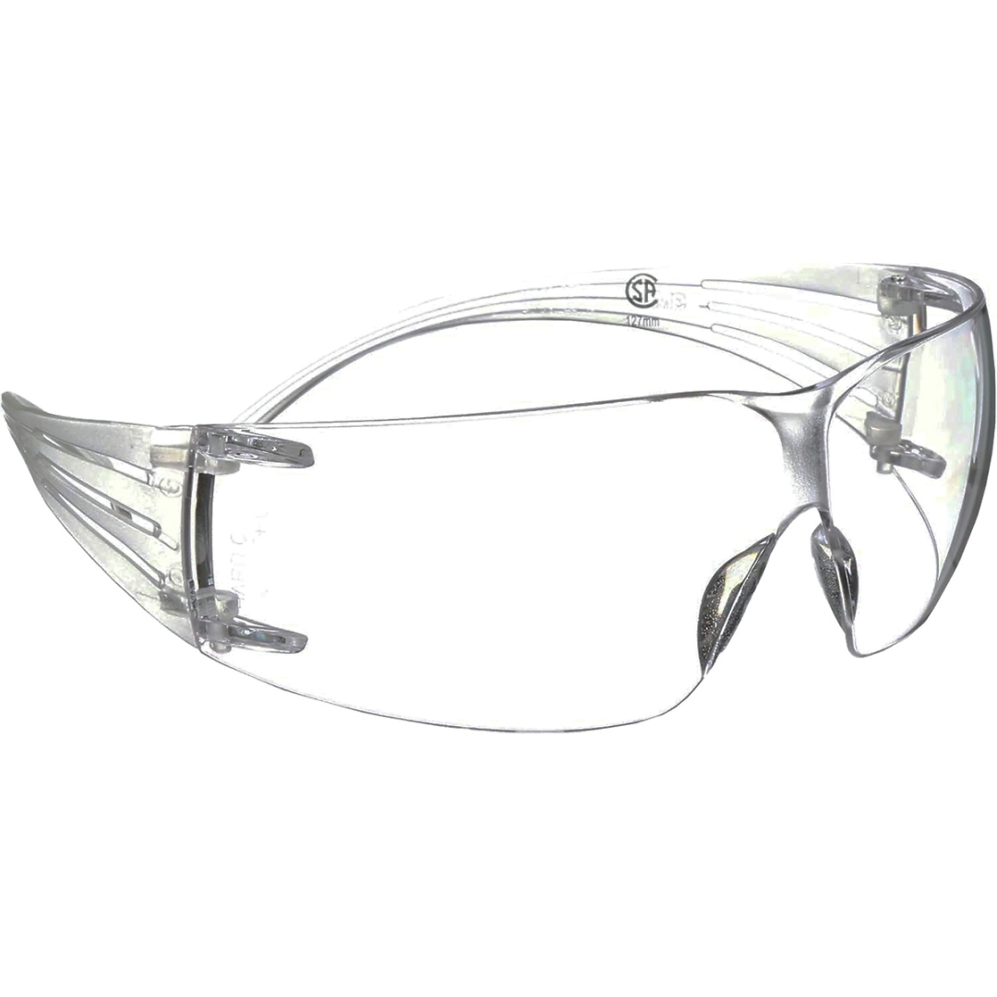 3M, Safety Glasses, Impact Resistant, Frame Color Clear, Lens Color