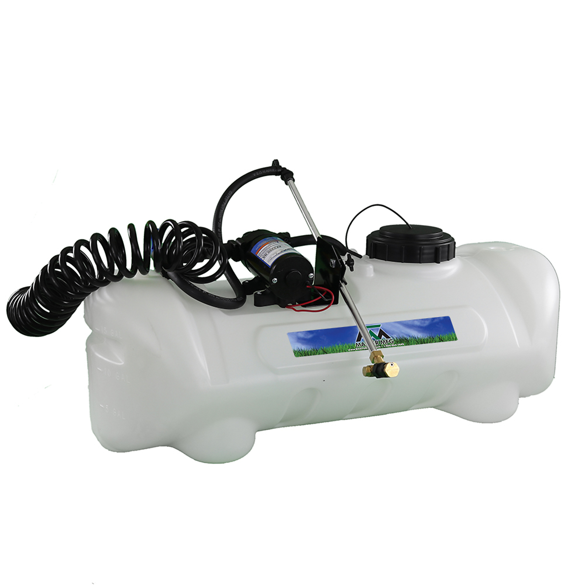 Master Mfg ATV Broadcast Sprayer, 16ft. Swath, 15-Gal. Tank, 2.2 GPM, 60 Max. PSI, Model# SAO-H3-015B-MM