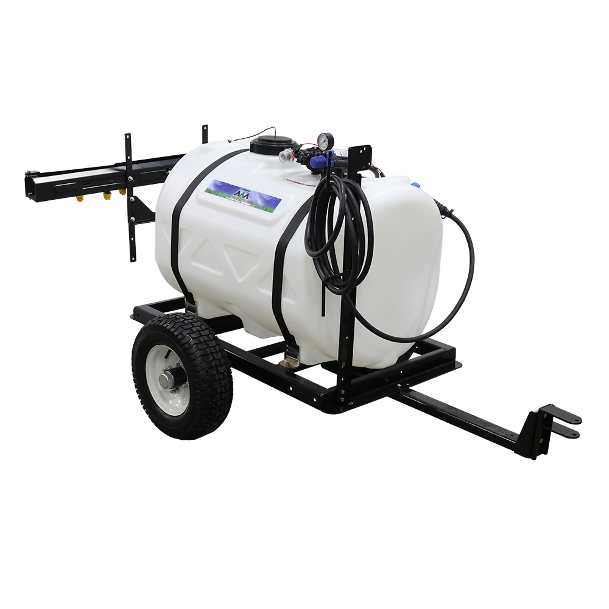 Master Mfg, 60-Gal Tow Broadcast Sprayer - 2.2GPM, 10ft. Swath, Tank Size 60 Gal, Flow 2.2 GPM, Pressure 60 PSI, Model# SLO-51-060D-MM