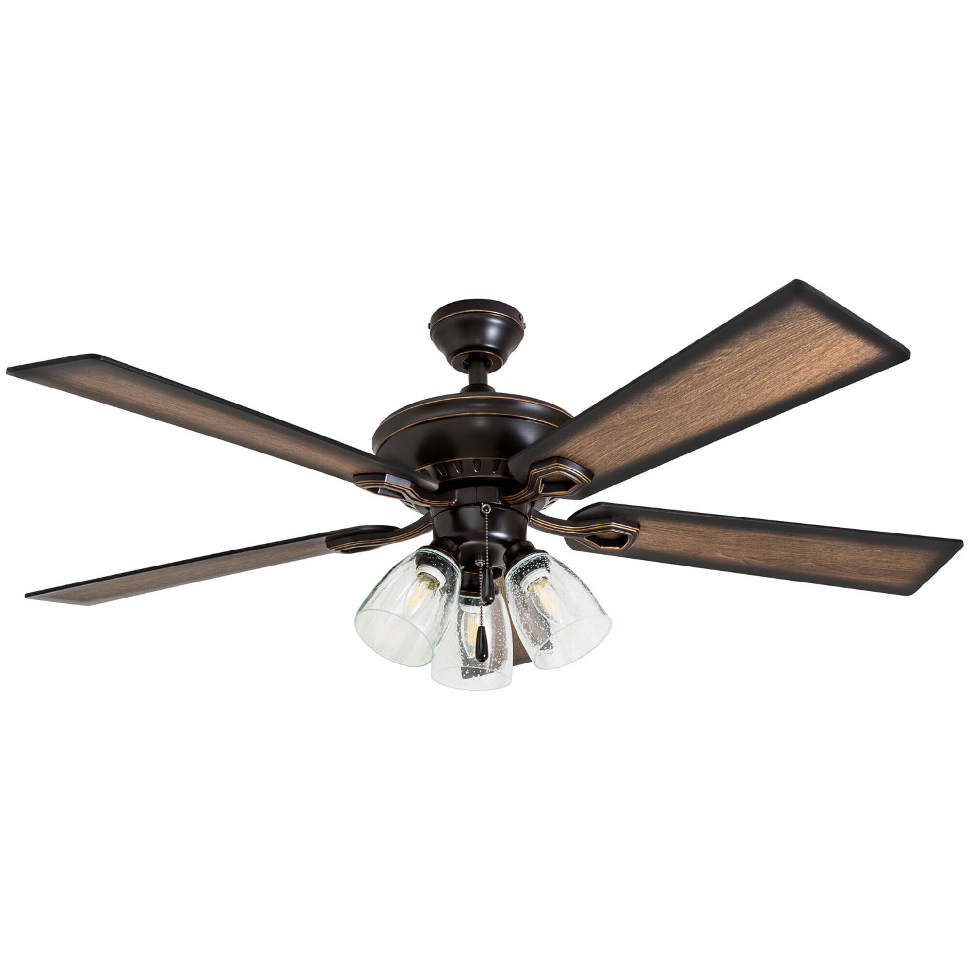 Honeywell, Glenmont 52in. Ceiling Fan Light Oil Rubbed Bronze, Fan Diameter 52 in, Fan Blade Span 50-54 Air Delivery 3809 cfm, Model# 40278
