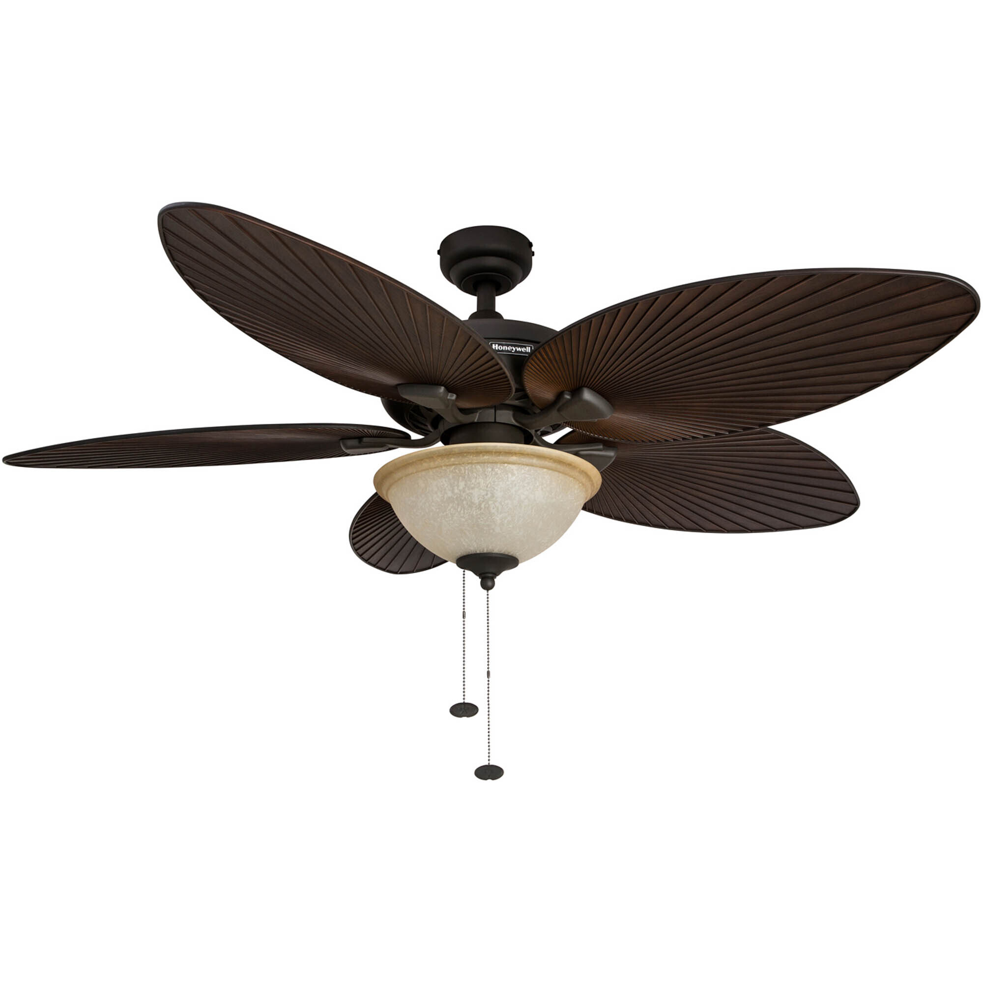 Honeywell, 52in. Palm Isle Tropical Ceiling Fan Bronze, Fan Diameter 52 in, Fan Blade Span 50-54 Air Delivery 4325 cfm, Model# 50202