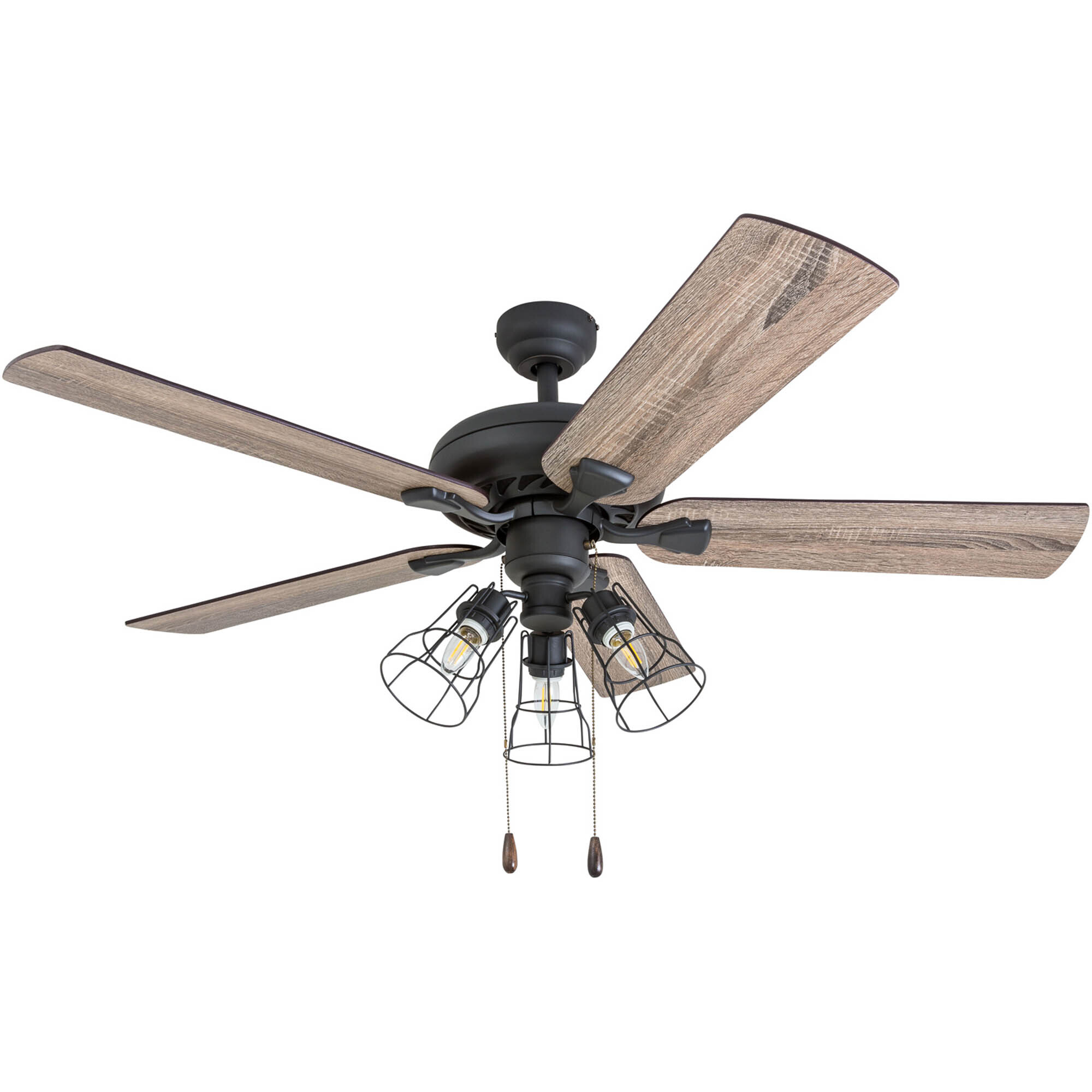 Honeywell, 52in. Lincoln Woods Ceiling Fan Aged Bronze, Fan Diameter 52 in, Fan Blade Span 50-54 Air Delivery 4316 cfm, Model# 50745