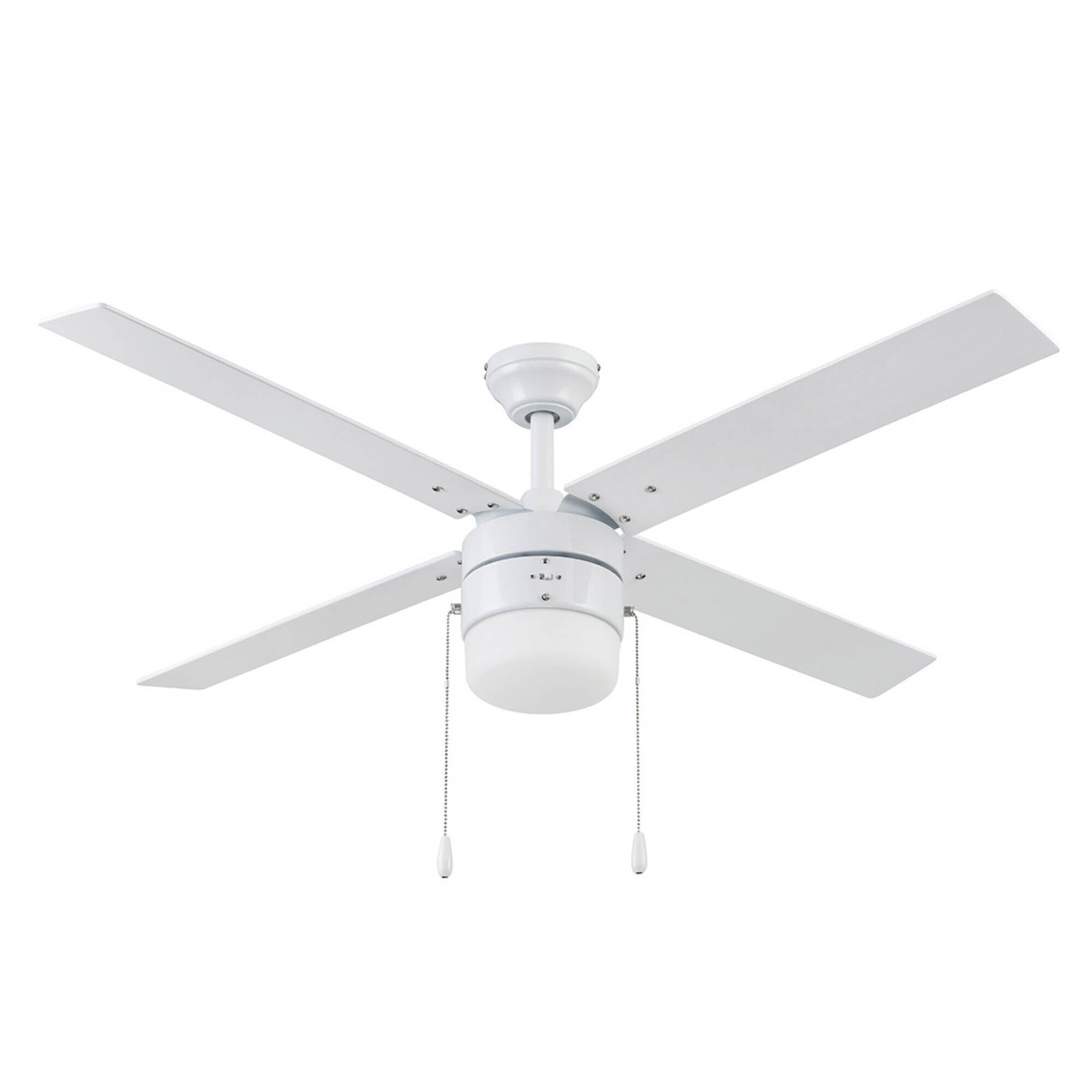 Portage Bay, 52in. Chism Ceiling Fan Light, White, Fan Diameter 52 in, Fan Blade Span 50-54 Air Delivery 4260 cfm, Model# 51495