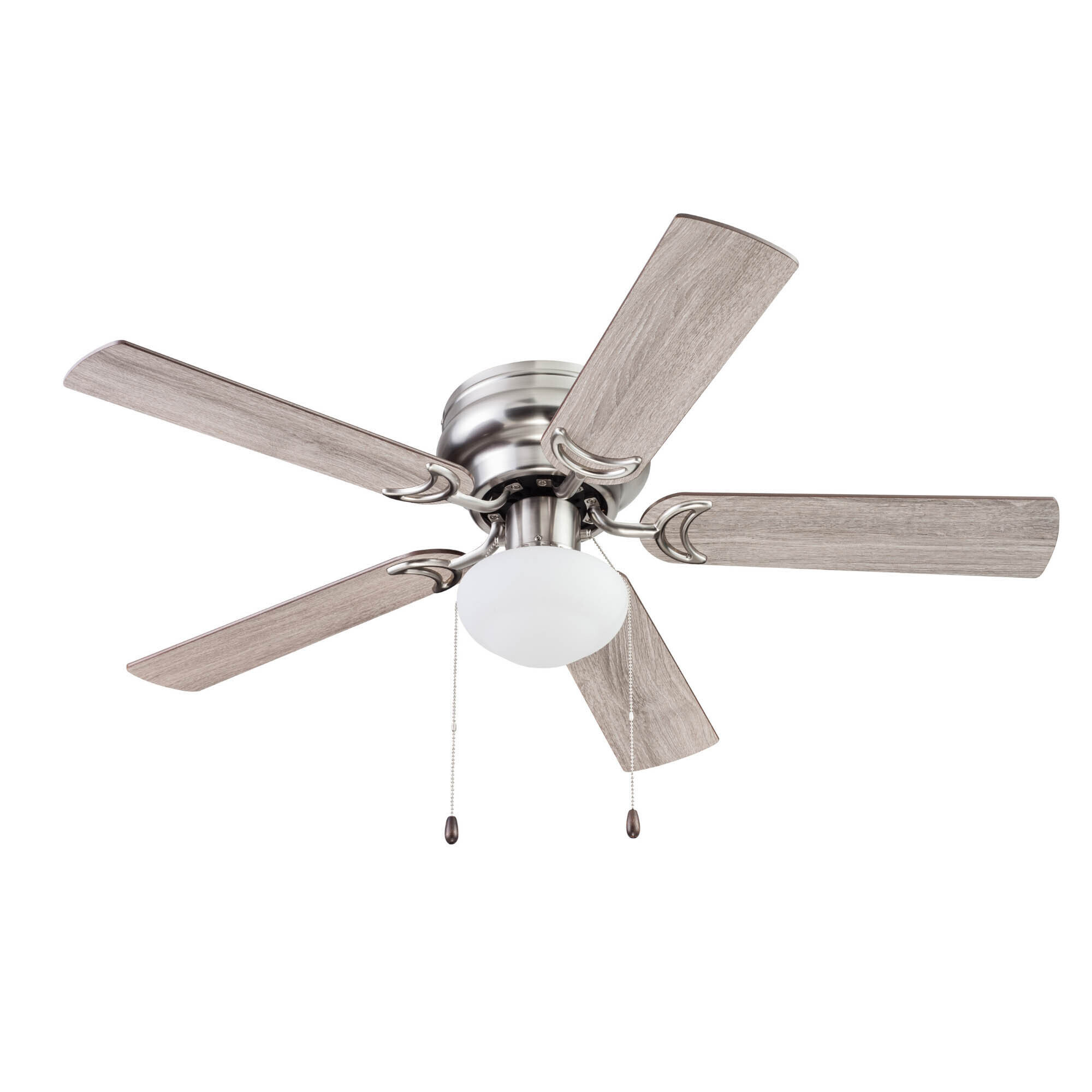Prominence Home, 44in. Alvina Ceiling Fan Light Satin Nickel, Fan Diameter 44 in, Fan Blade Span 40-49 Air Delivery 2291 cfm, Model# 51585