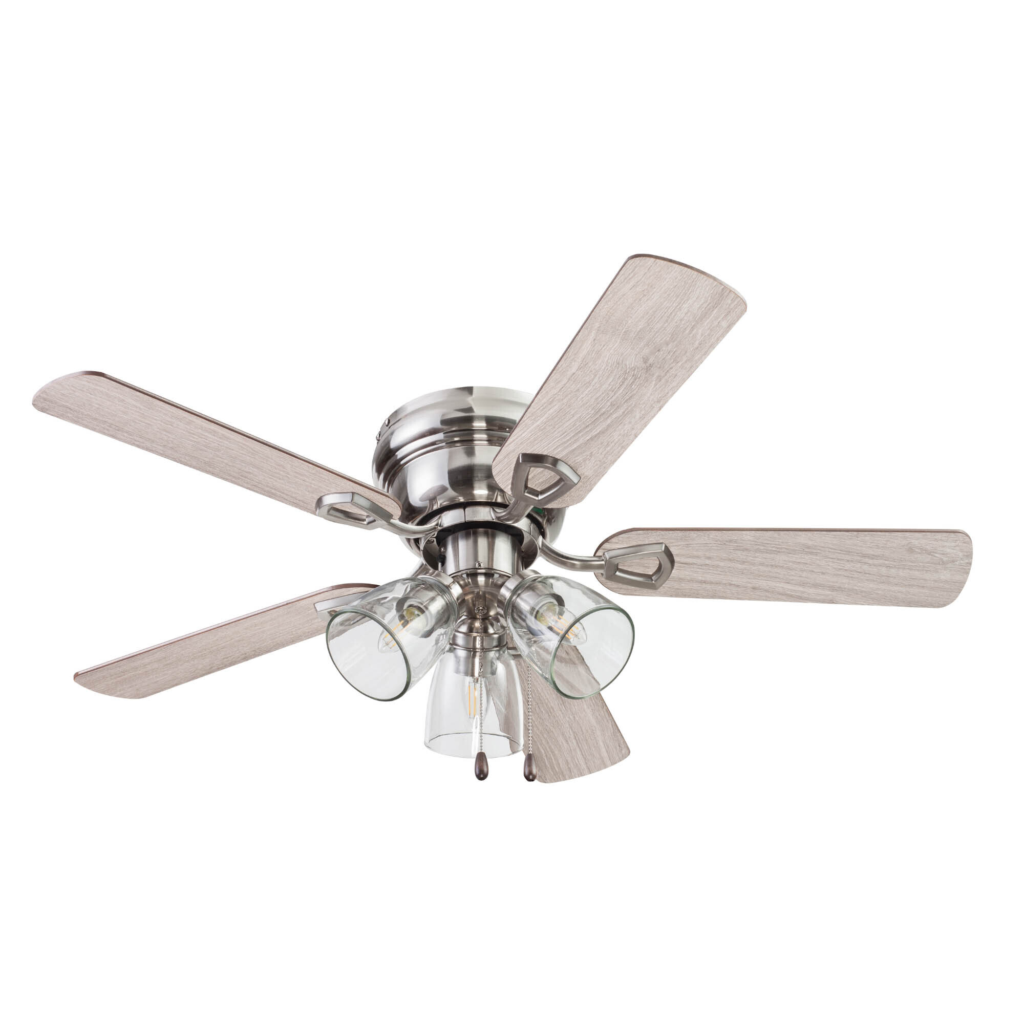 Portage Bay, 42in. Renton Ceiling Fan Light Brushed Nickel, Fan Diameter 42 in, Fan Blade Span 40-49 Model# 51437