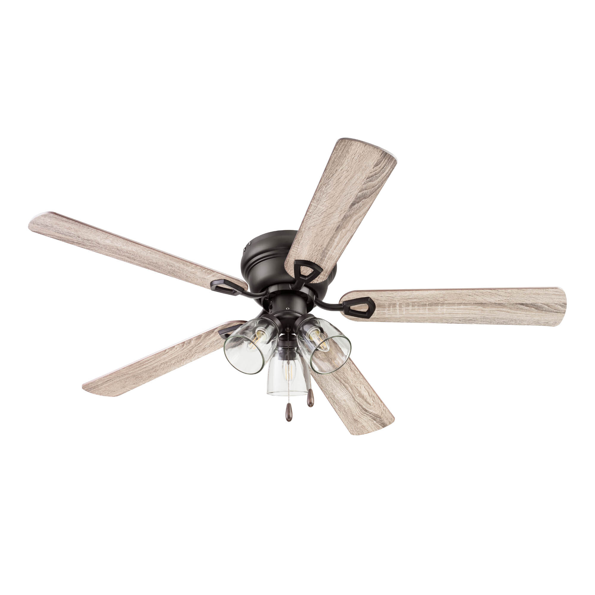 Portage Bay, 52in. Renton Low Profile Ceiling Fan Light, Bronze, Fan Diameter 52 in, Fan Blade Span 50-54 Air Delivery 2907 cfm, Model# 51439