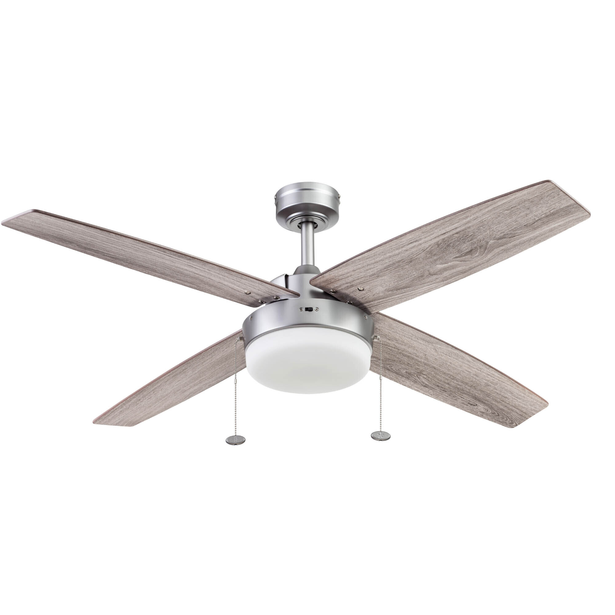 Prominence Home, 52in. Memphis 4 Blade Ceiling Fan Light Pewter, Fan Diameter 52 in, Fan Blade Span 50-54 Air Delivery 4620 cfm, Model# 51652