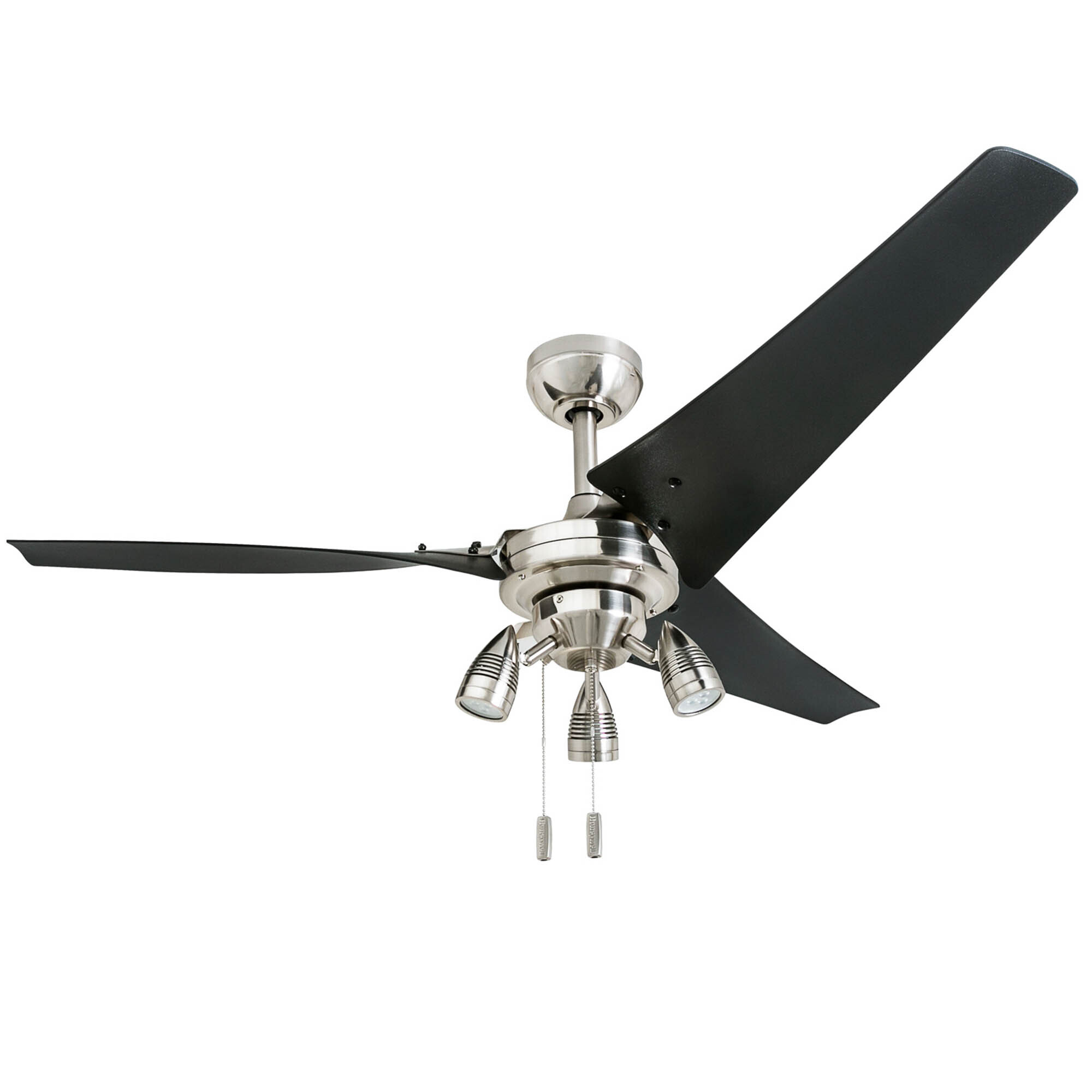Prominence Home, 56in. Phelix Ceiling Fan, Brushed Nickel, Fan Diameter 56 in, Fan Blade Span 55-59 Air Delivery 6040 cfm, Model# 50611