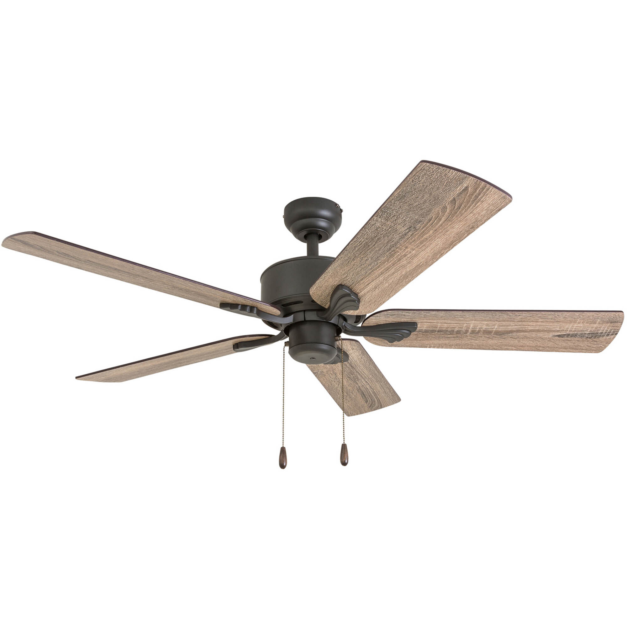 Prominence Home, Glencrest Farmhouse 52 Aged Bronze Ceiling Fan, Fan Diameter 52 in, Fan Blade Span 50-54 Air Delivery 3803 cfm, Model# 50565