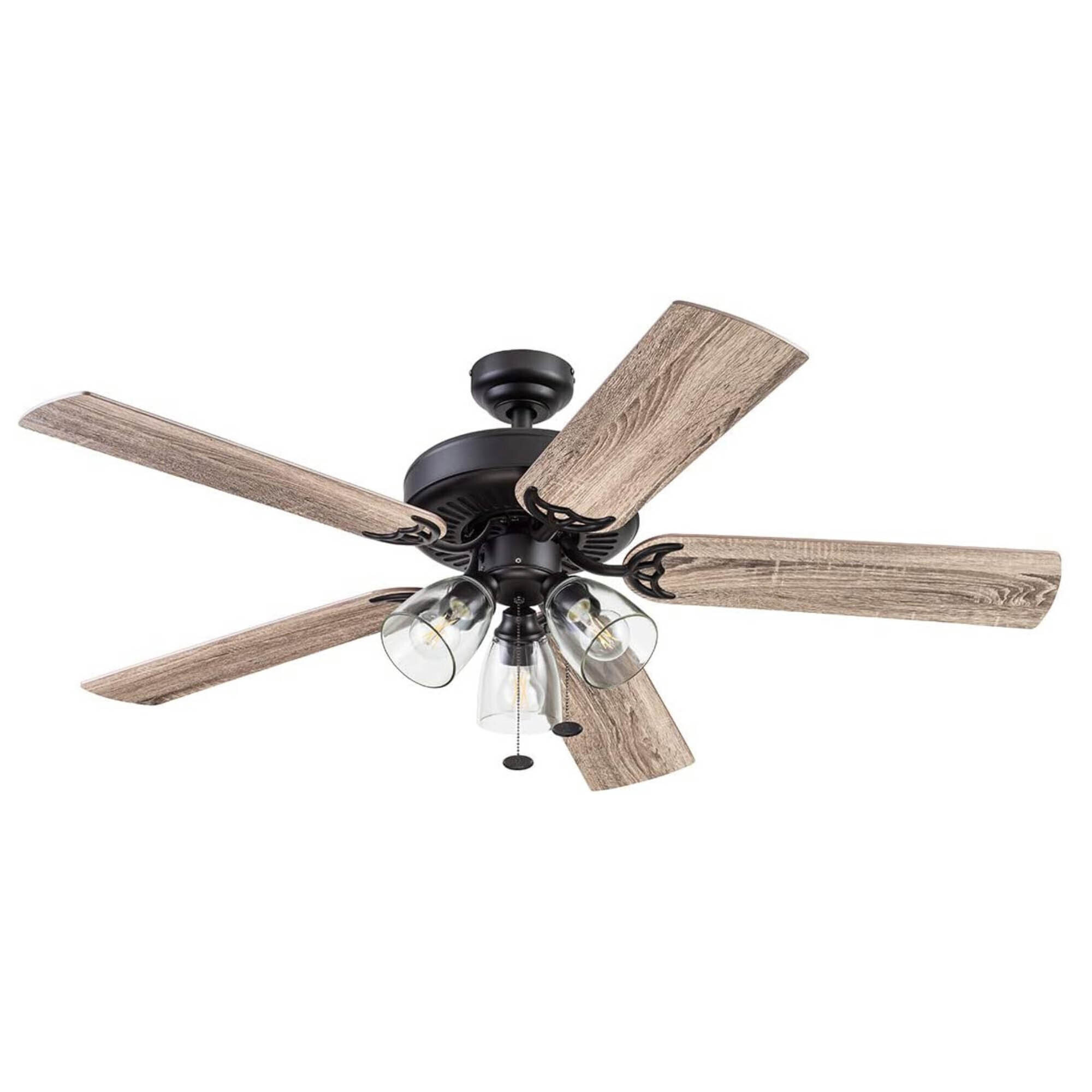Prominence Home, 52in. Saybrook Ceiling Fan Light Espresso Bronze, Fan Diameter 52 in, Fan Blade Span 50-54 Air Delivery 0 cfm, Model# 51593