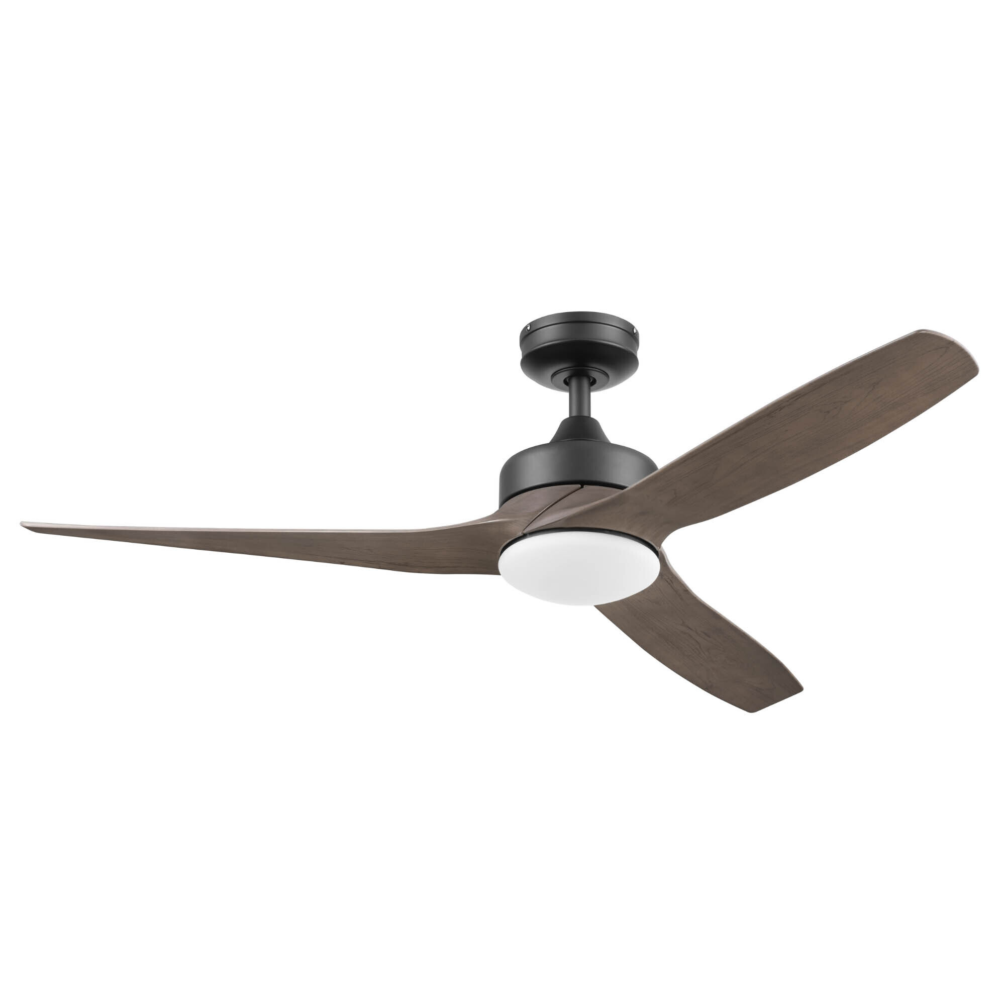 Prominence Home, HW 52in. Lynton Matte Black Wood Finish, Fan Diameter 52 in, Fan Blade Span 50-54 Air Delivery 4840 cfm, Model# 51853