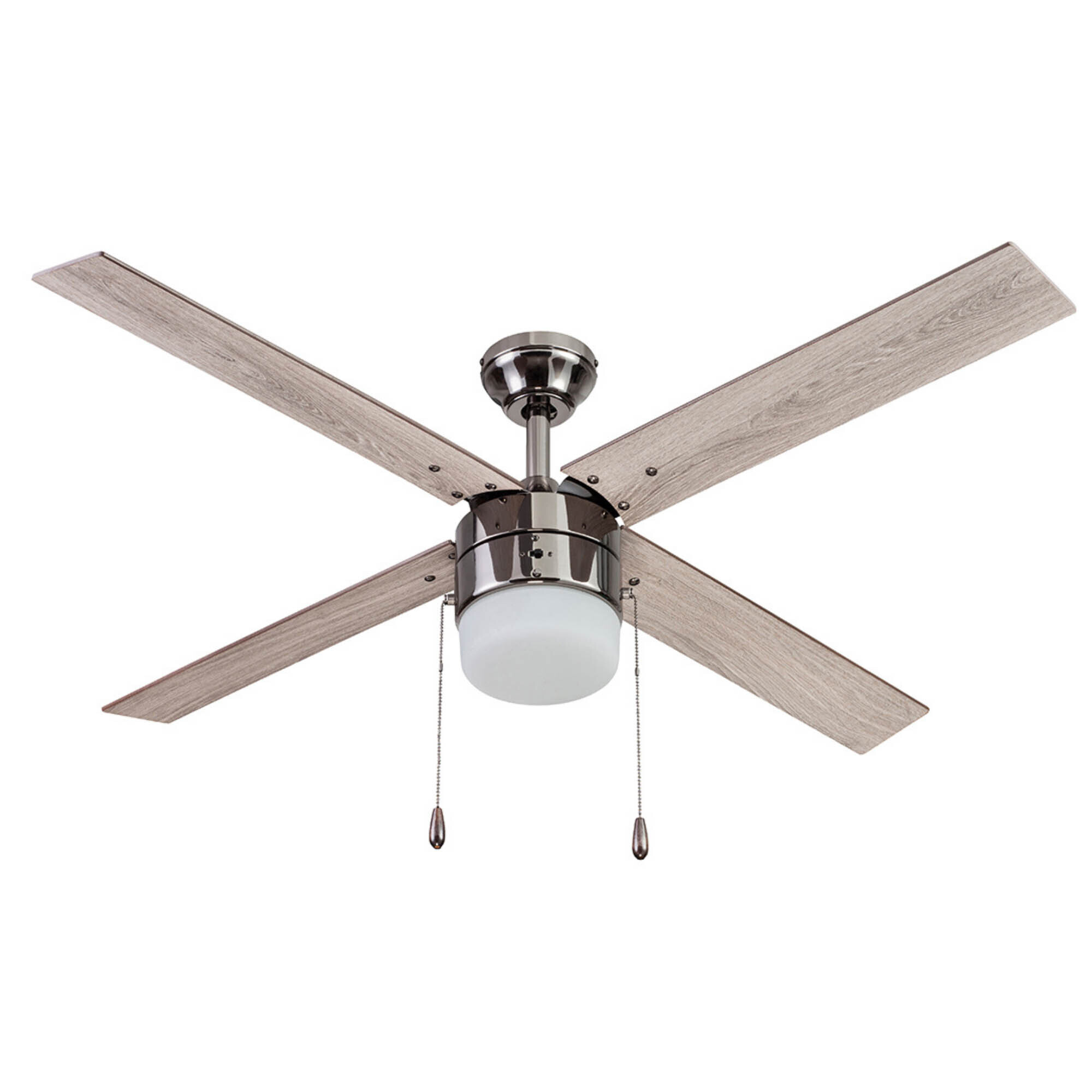 Portage Bay, 52in. Chism Ceiling Fan Light, Gun Metal, Fan Diameter 52 in, Fan Blade Span 50-54 Air Delivery 4260 cfm, Model# 51451