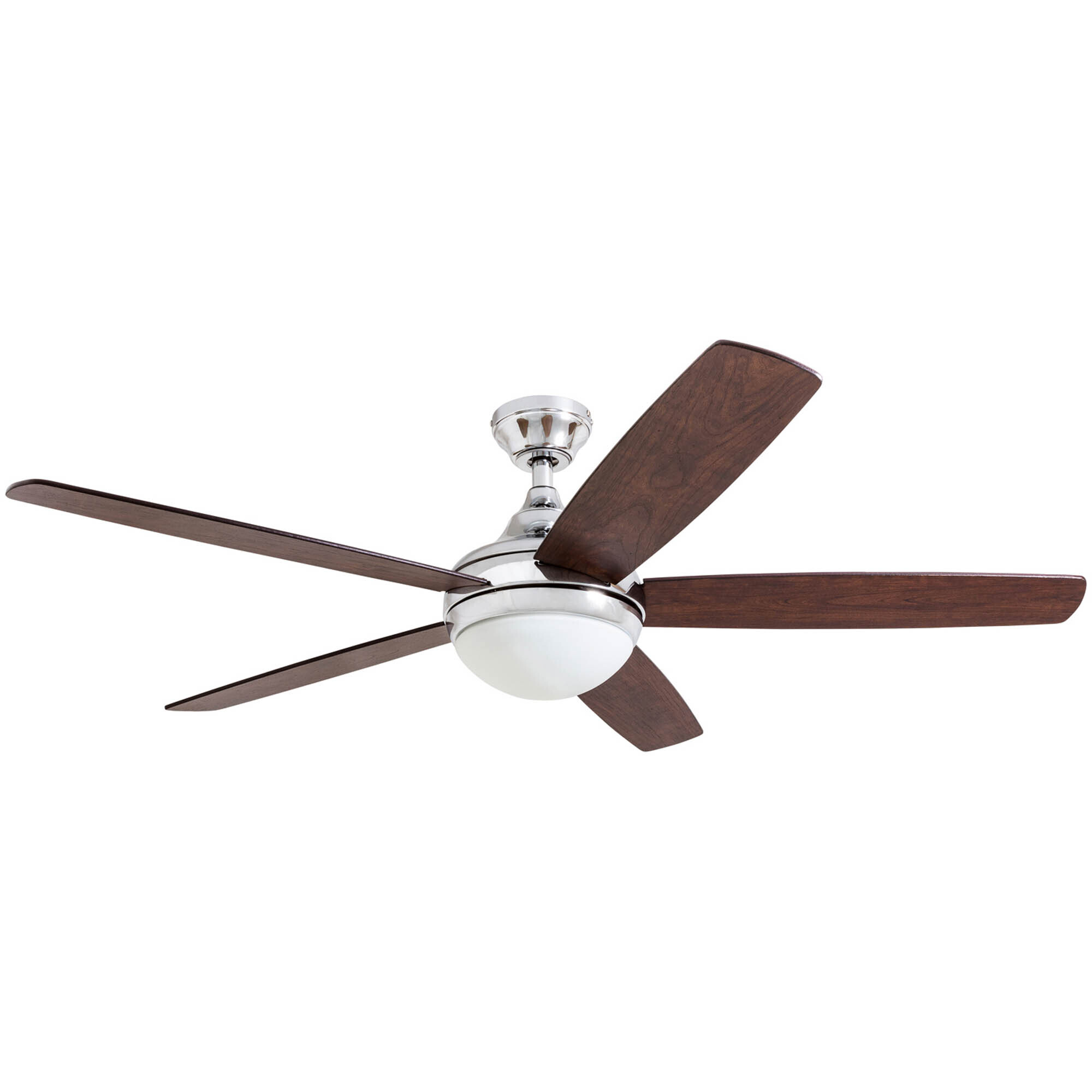 Honeywell, 52in. Ashby Remote Ceiling Fan Light Remote Chrome, Fan Diameter 52 in, Fan Blade Span 50-54 Air Delivery 2306 cfm, Model# 80095
