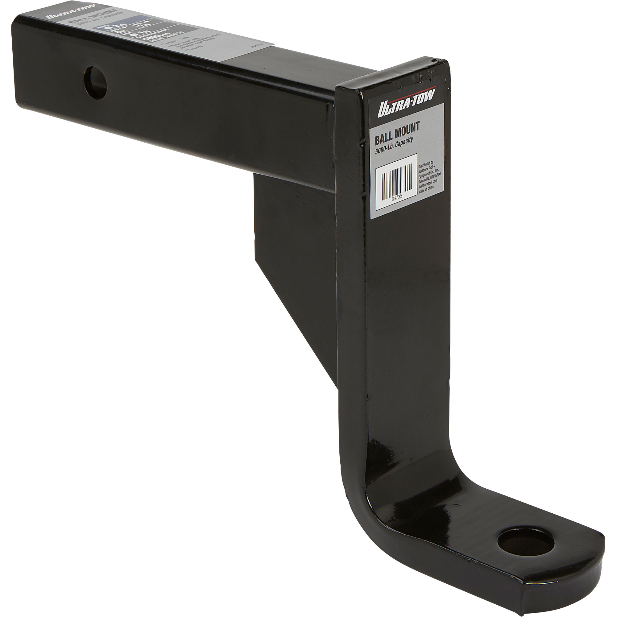 Ultra-Tow Steel Ball Mount, Class III, 8in. Drop, 5000-Lb. Trailer Weight, 14in.L