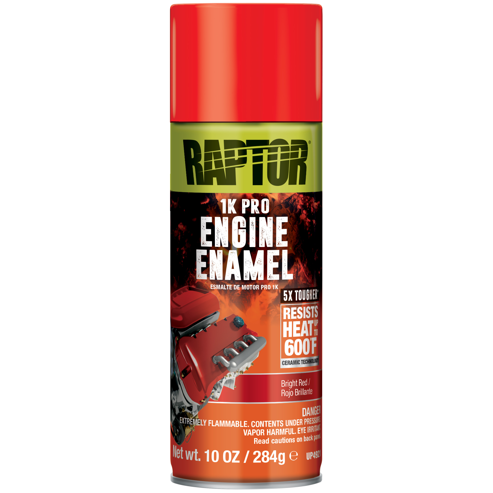 Raptor Engine Enamel — Bright Red, Heat Protection Up to 600 Degrees, 12 Pcs, Model# UP4921