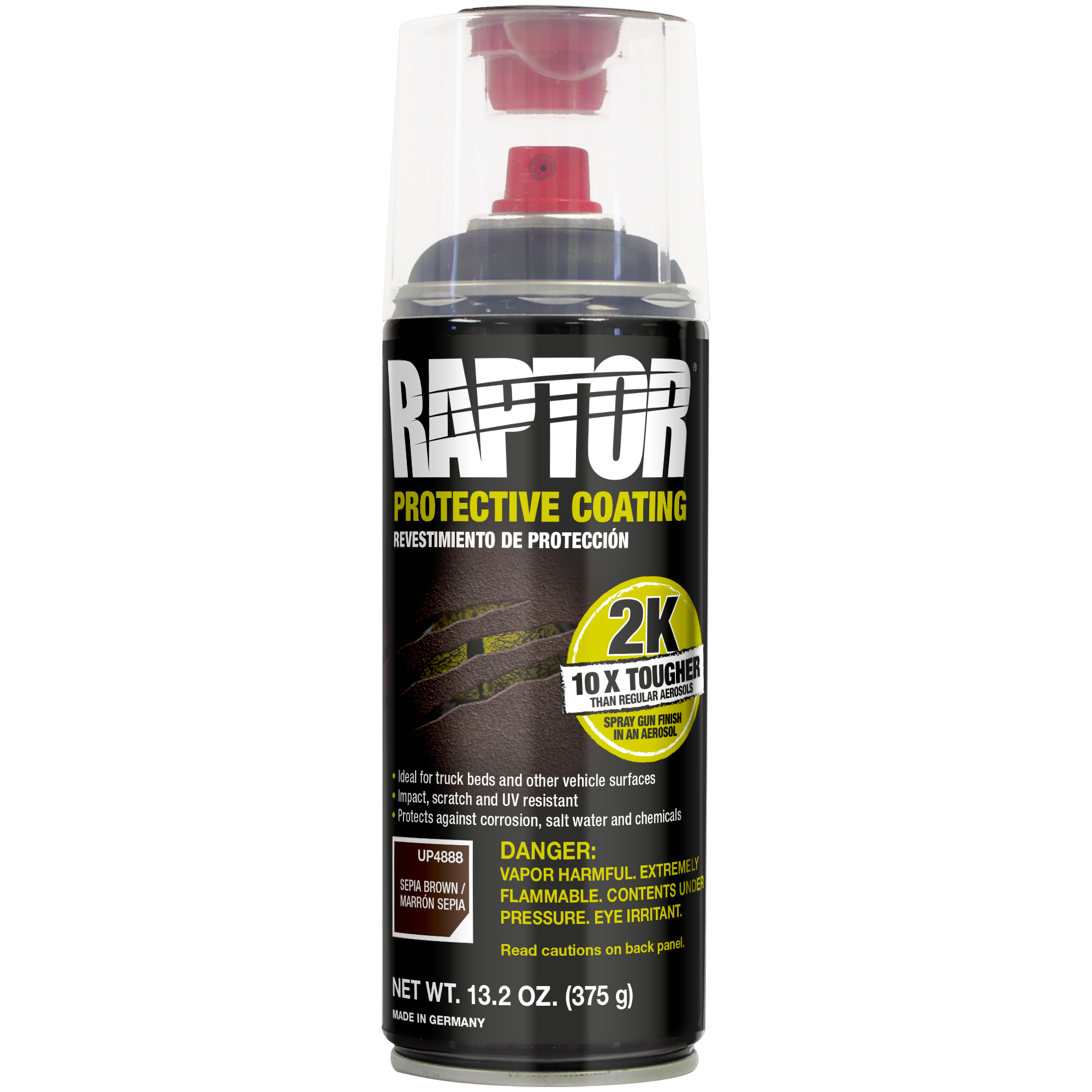 Raptor 2K Aerosol Bedliner — Sepia Brown, Pack of 6, Model# UP4888