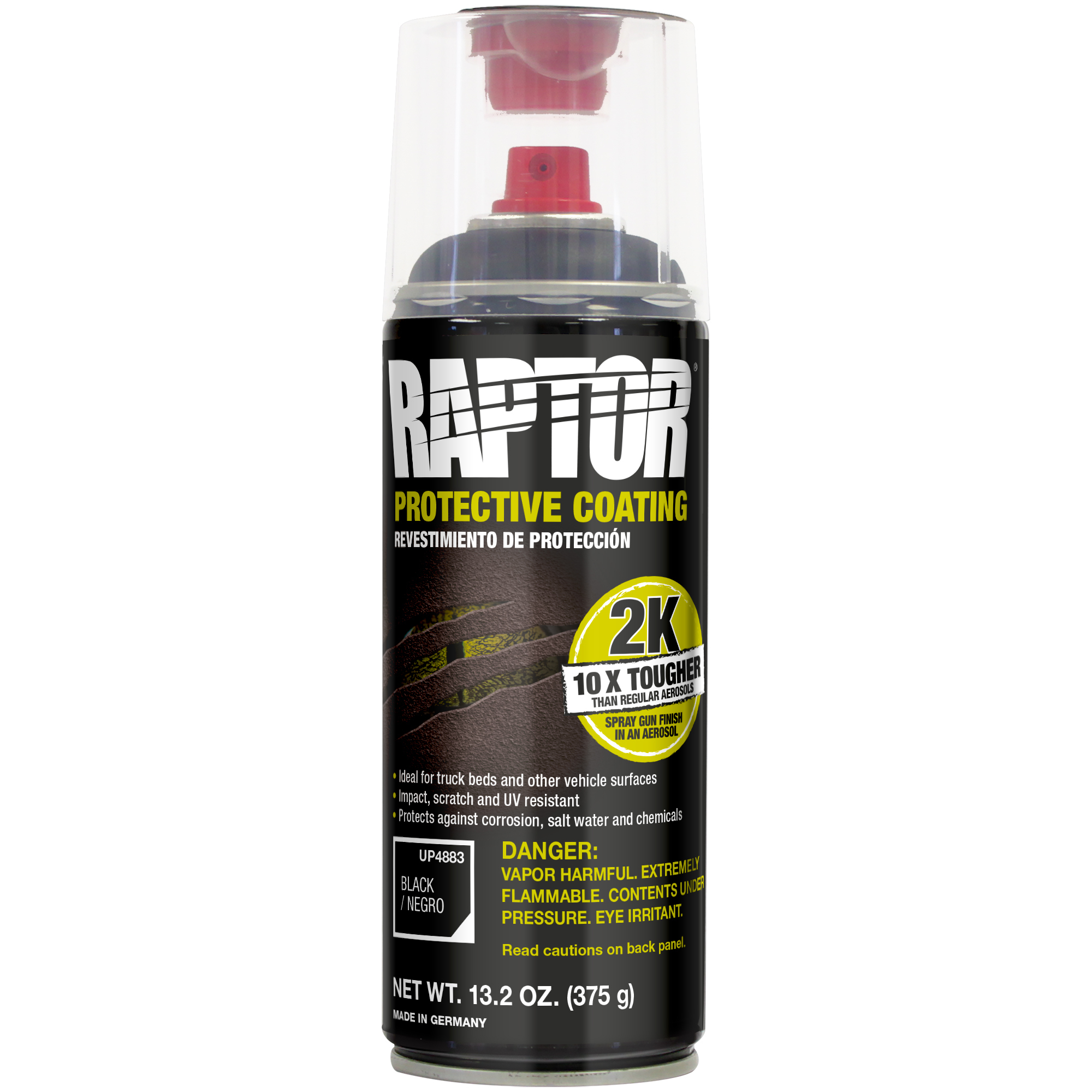 Raptor 2K Bedliner Aerosol — Black, Pack of 6, Model# UP4883