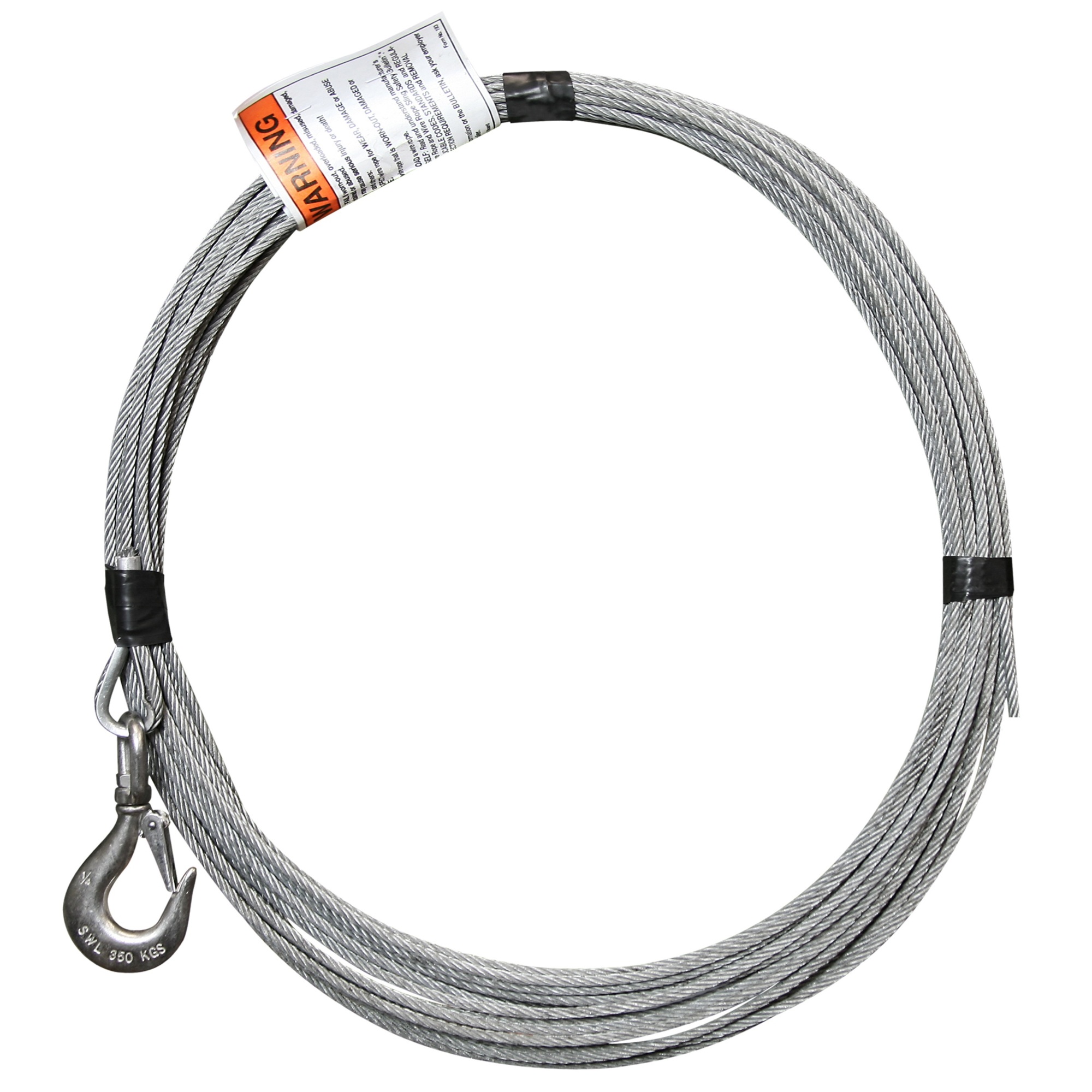 OZ Lifting Products, 3/16in. x 40ft. lift - Galvanized cable assembly, Length 40 ft, Pieces (qty.) 1 Model# OZGAL.19-40