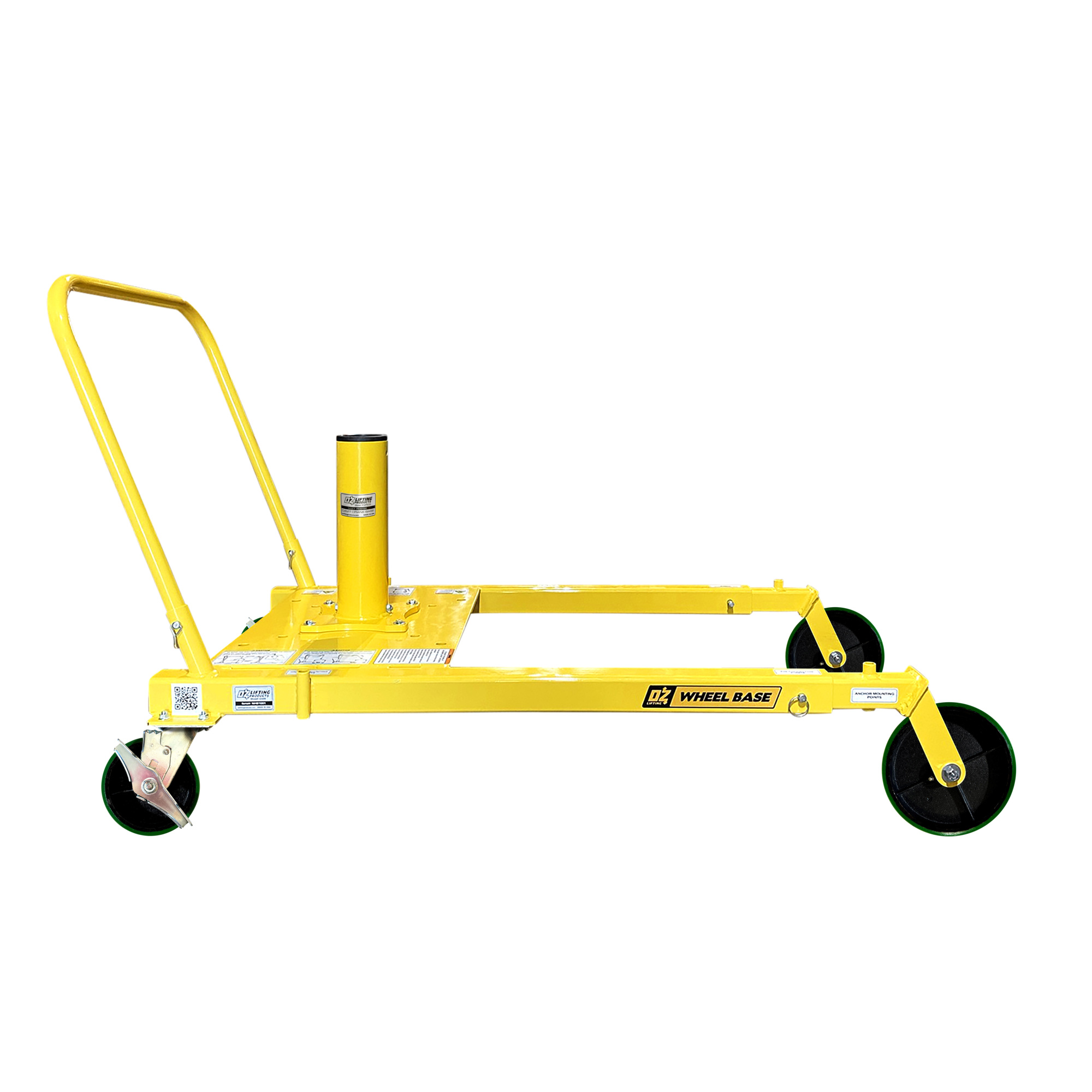 OZ Lifting Products, Wheel Base for use with OZ500DAV, OZA500DAV and OZXR500DAV, Max. Capacity 1200 lb, Min. Lift 1 in, Max. Lift 120 in, Model# OZWB3