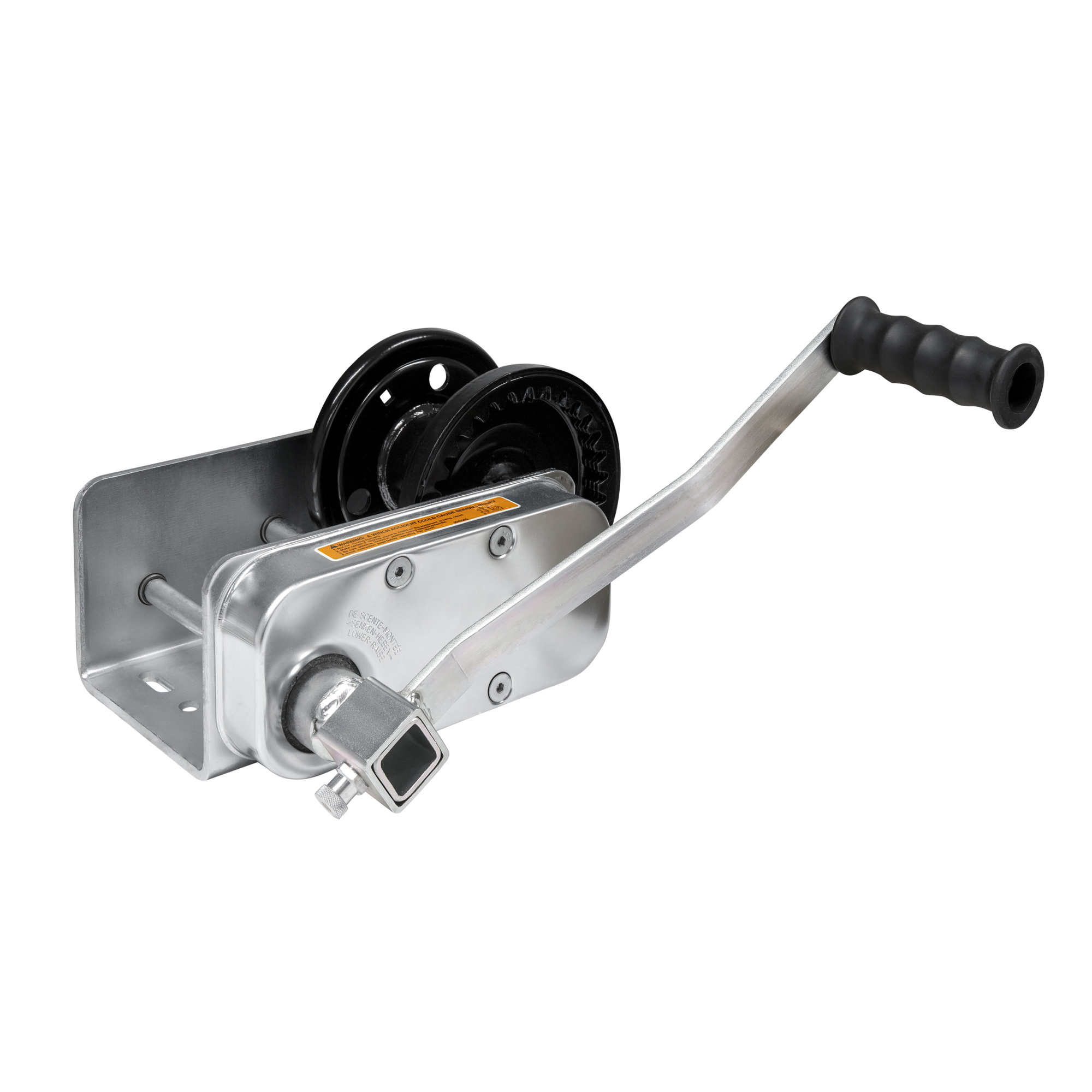 OZ Lifting Products, 2500lb Carbon Steel Hand Winch, Max. Capacity 2500 lb, Min. Lift 1 in, Max. Lift 45 in, Model# OZWINHND2