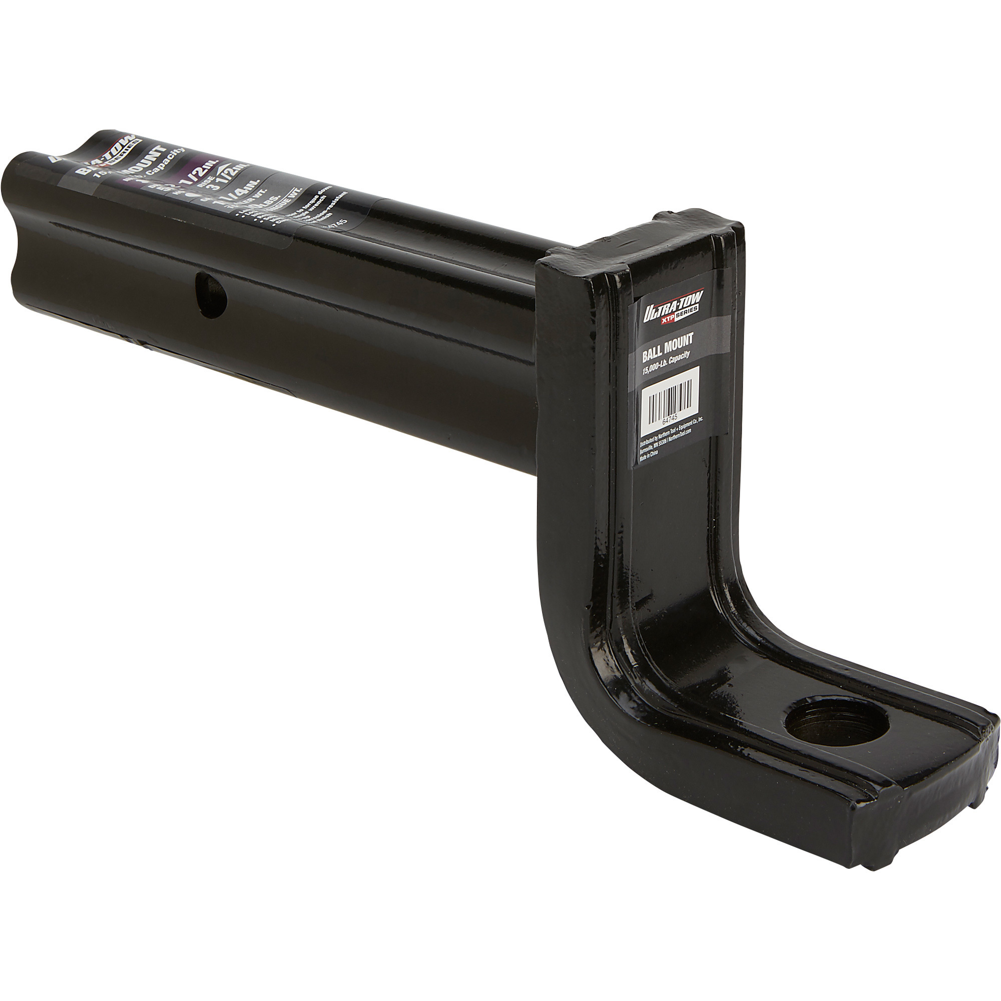 Ultra-Tow XTP Steel Ball Mount, 15,000-Lb. Trailer Capacity, 5in. Drop, 3-1/2in. Rise, 1-1/4in. Shank