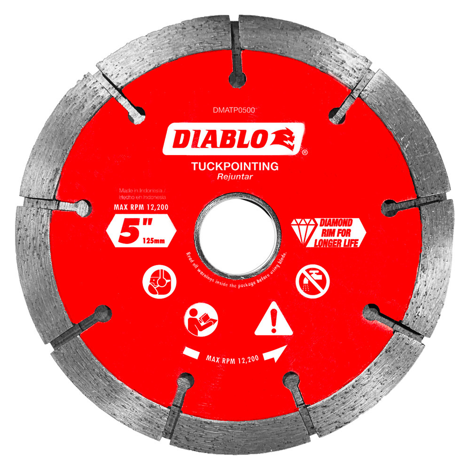 Diablo Tools, 5in. Diamond Tuck Point Masonry Disc, Blade Diameter 5 in, Model# DMATP0500