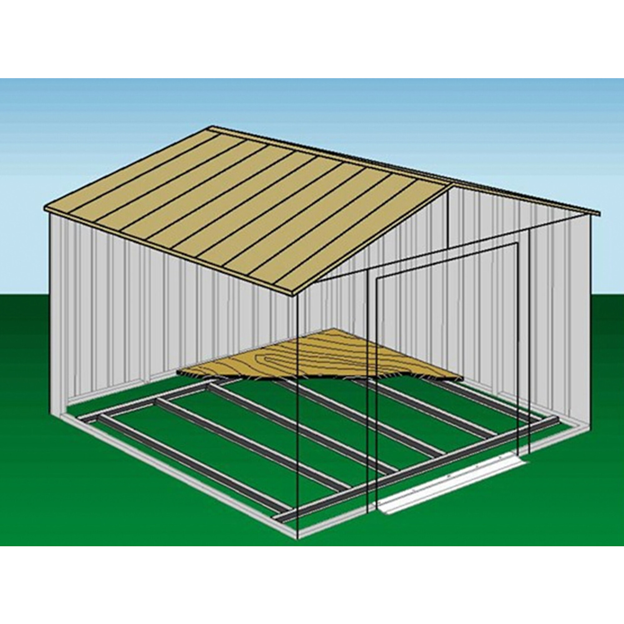 Arrow, Floor Frame Kit for 12 x 16 14 x 14 and 14 x 16ft. Sheds, Included (qty.) 1 Model# FKE06