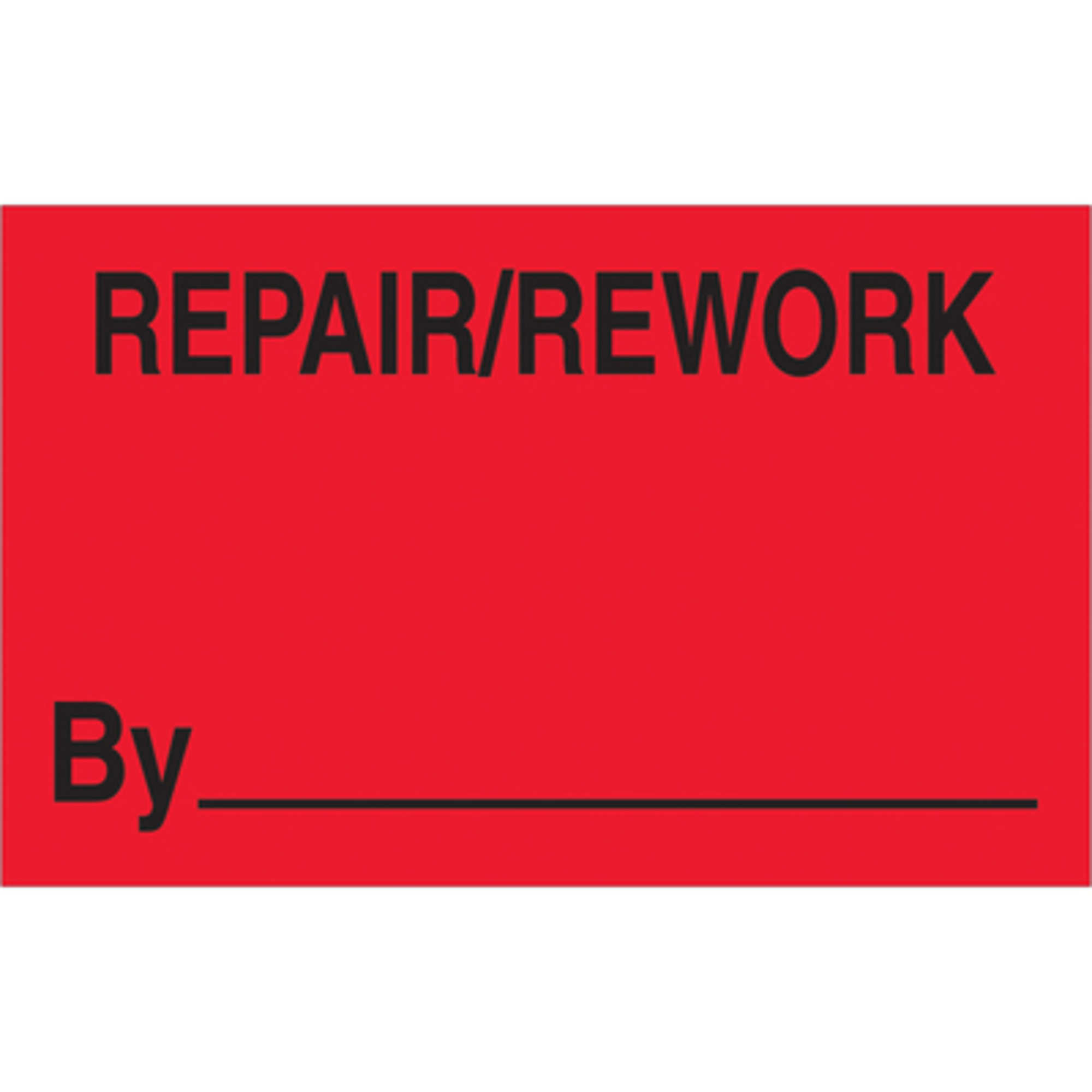 1 1/4 x 2in. - "Repa By" (Fluo Red) Label 500/CS, Model# DL1162