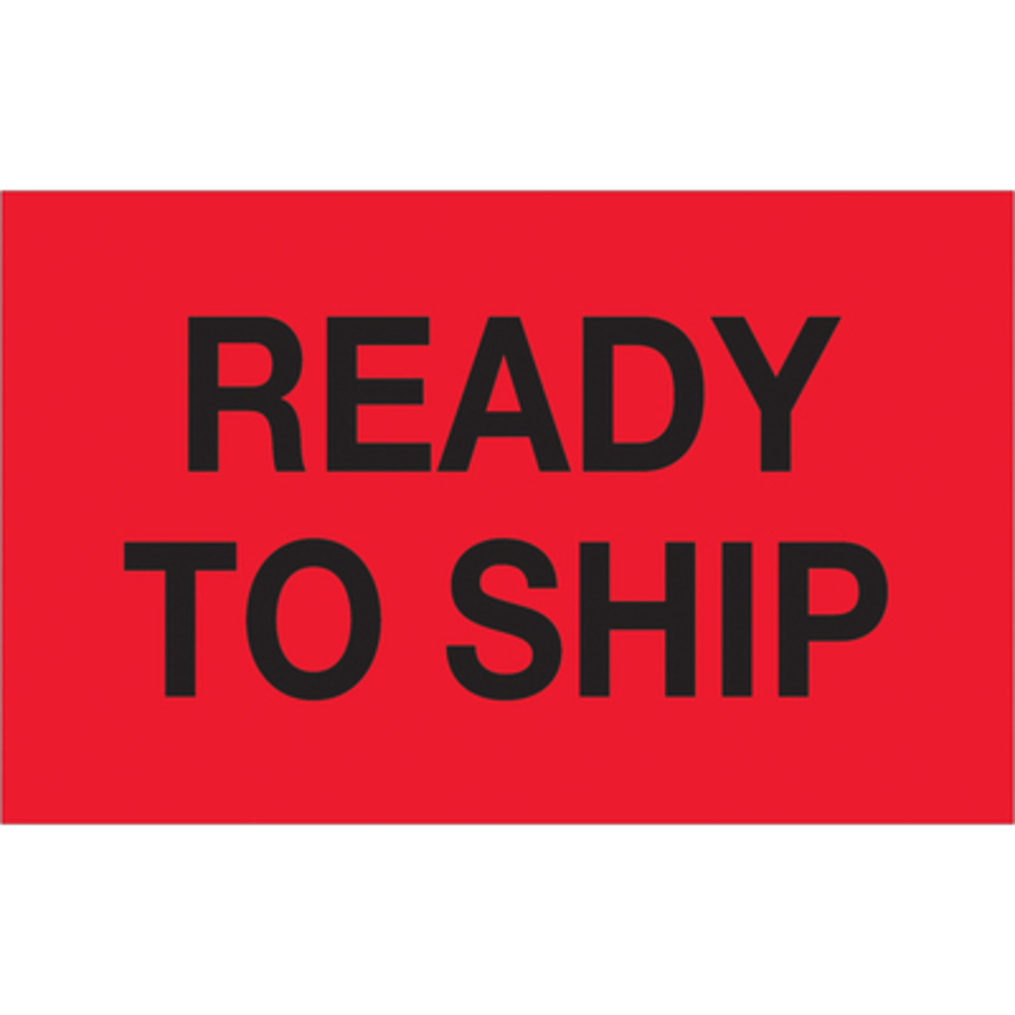 1 1/4 x 2in. - "Read To Ship" (Fluo Red) L 500/CS, Model# DL1171