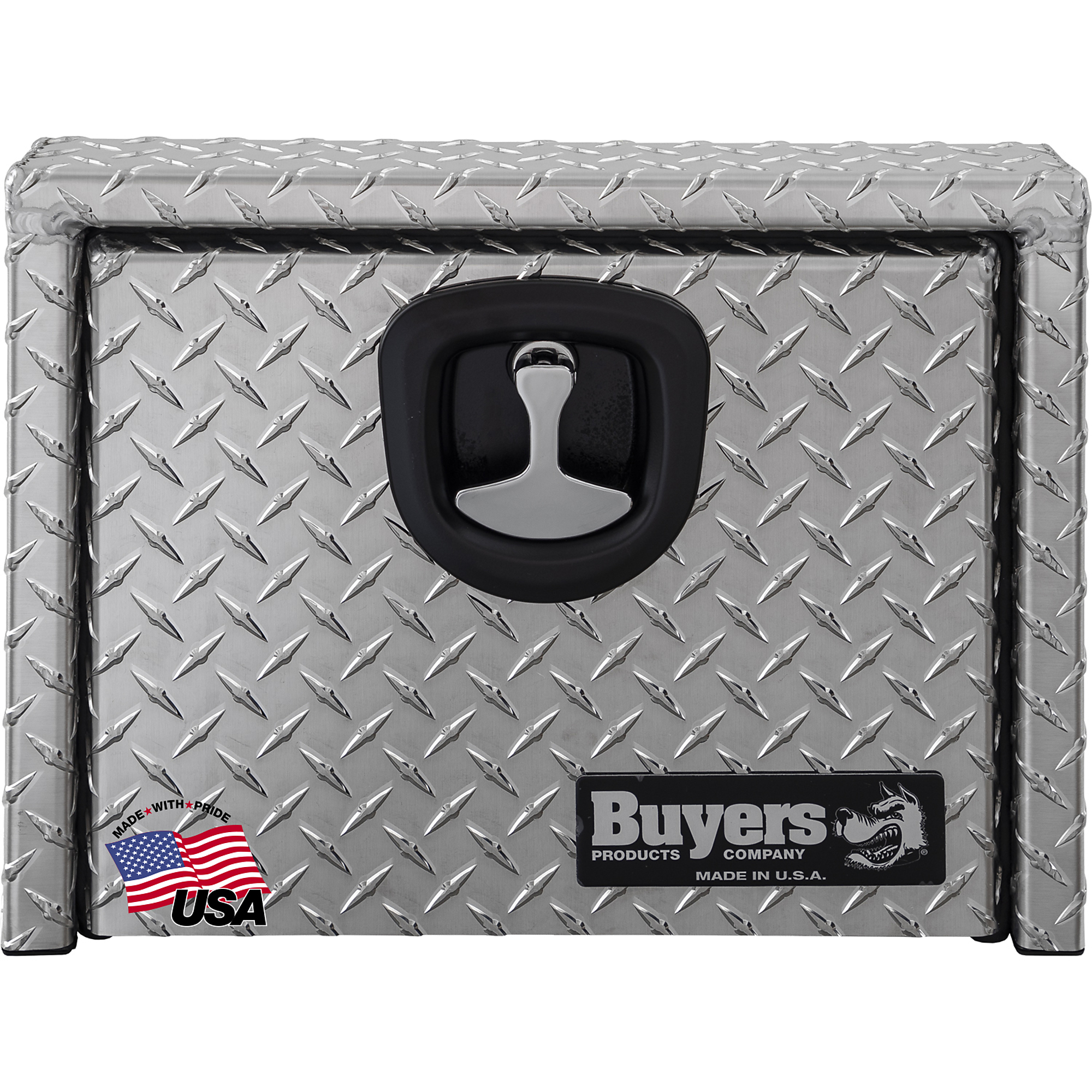 Buyers Products, 14/10.74x12x18 Aluminum Underbody Truck Box, Width 74 in, Material Aluminum, Color Finish Diamond Plate Silver, Model# 1705163