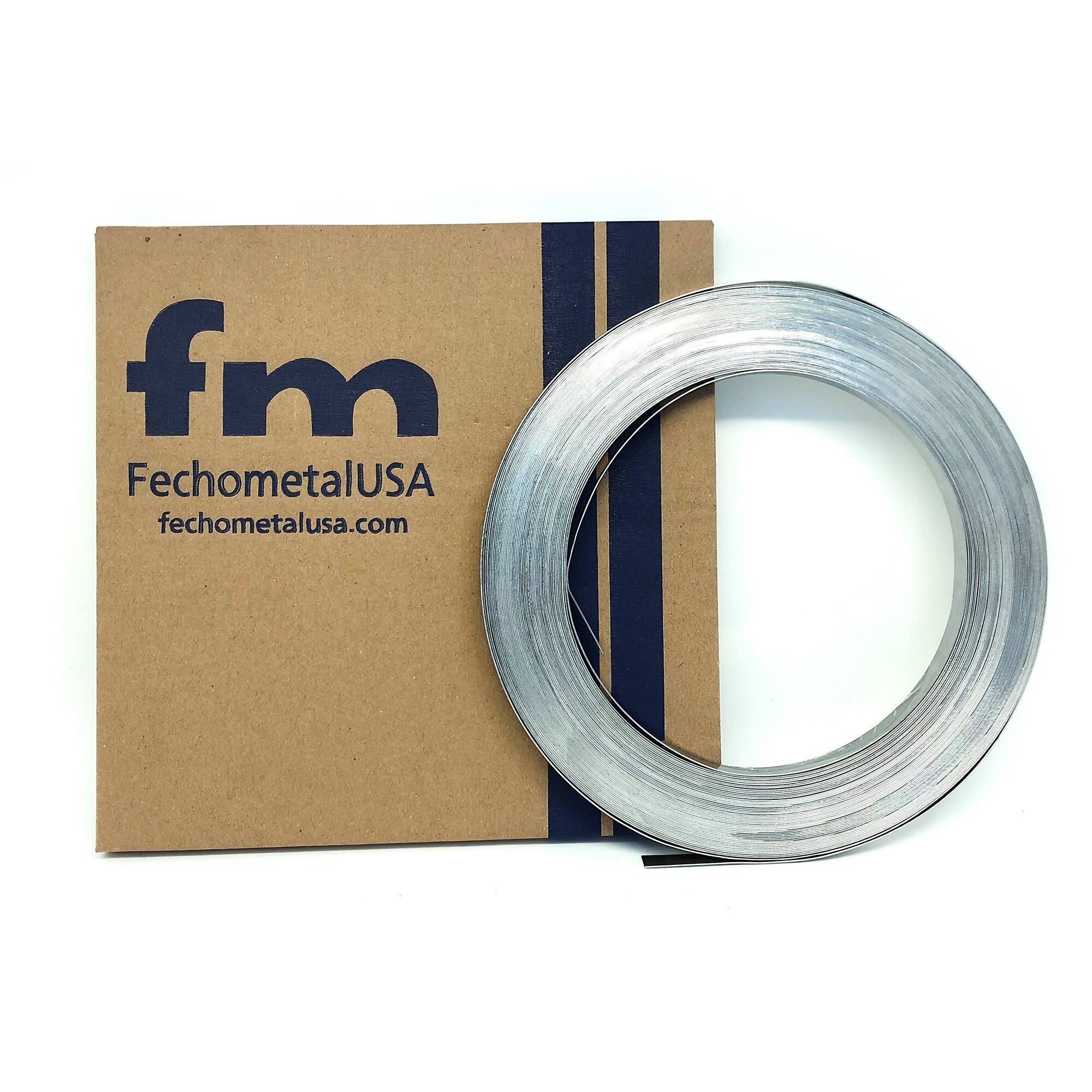 Fechometal Stainless Steel Band Roll - 100ft. Length, 3/4in. Width, 0.020in. Thickness, Model# FTA7205190035N