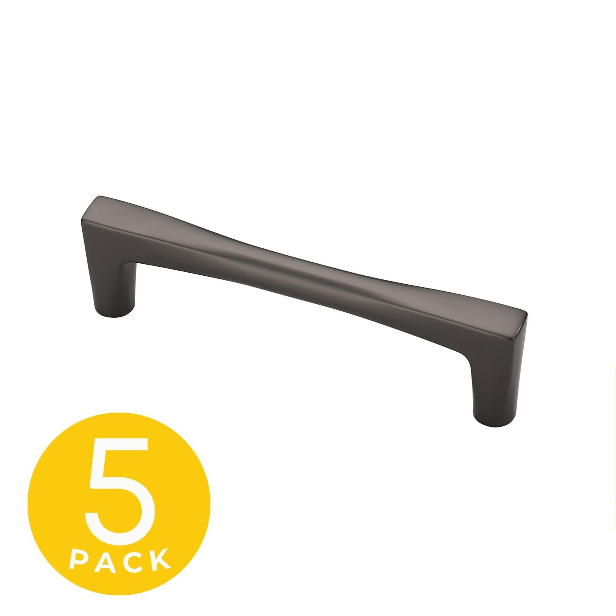 Sapphire Comet Series Cabinet Handle/Pull — 3 3/4in. Center-to-Center, Modern Matte Grey, 5 Pack, Model# SP-2075-96-GM-5