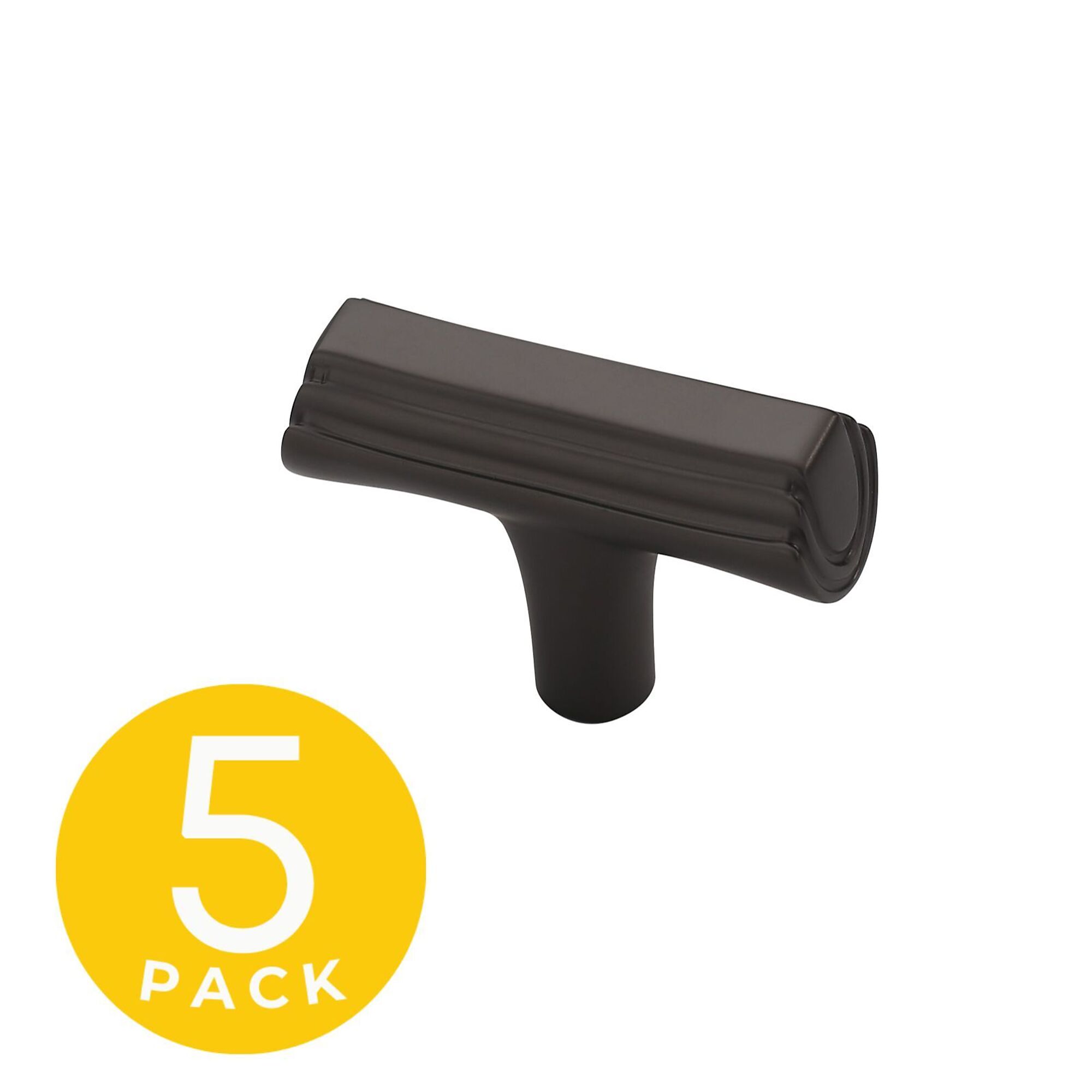 Sapphire, Eclipse Series 1 in. Modern Matte Grey Cabinet Knob (5 Pack), #SP-2214-K-GM-5