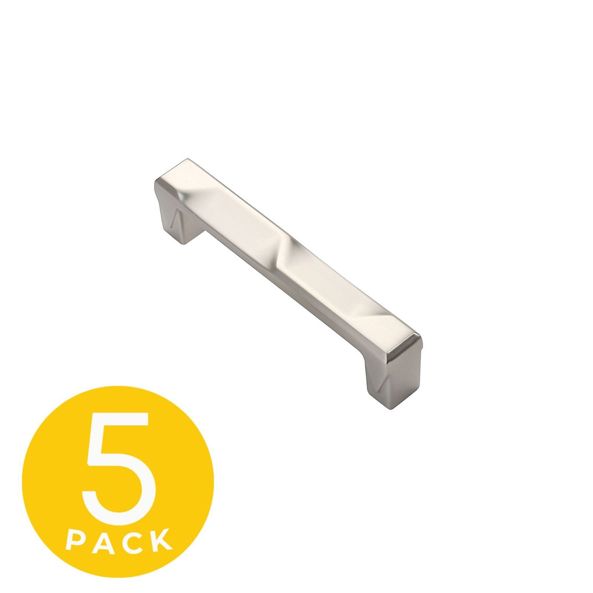 Sapphire, Geiger Series 3-3/4 in. (96 mm) Center-to-Center Modern Satin Nickel Cabinet Handle/Pull (5 Pack), #SP-3771-96-SN-5