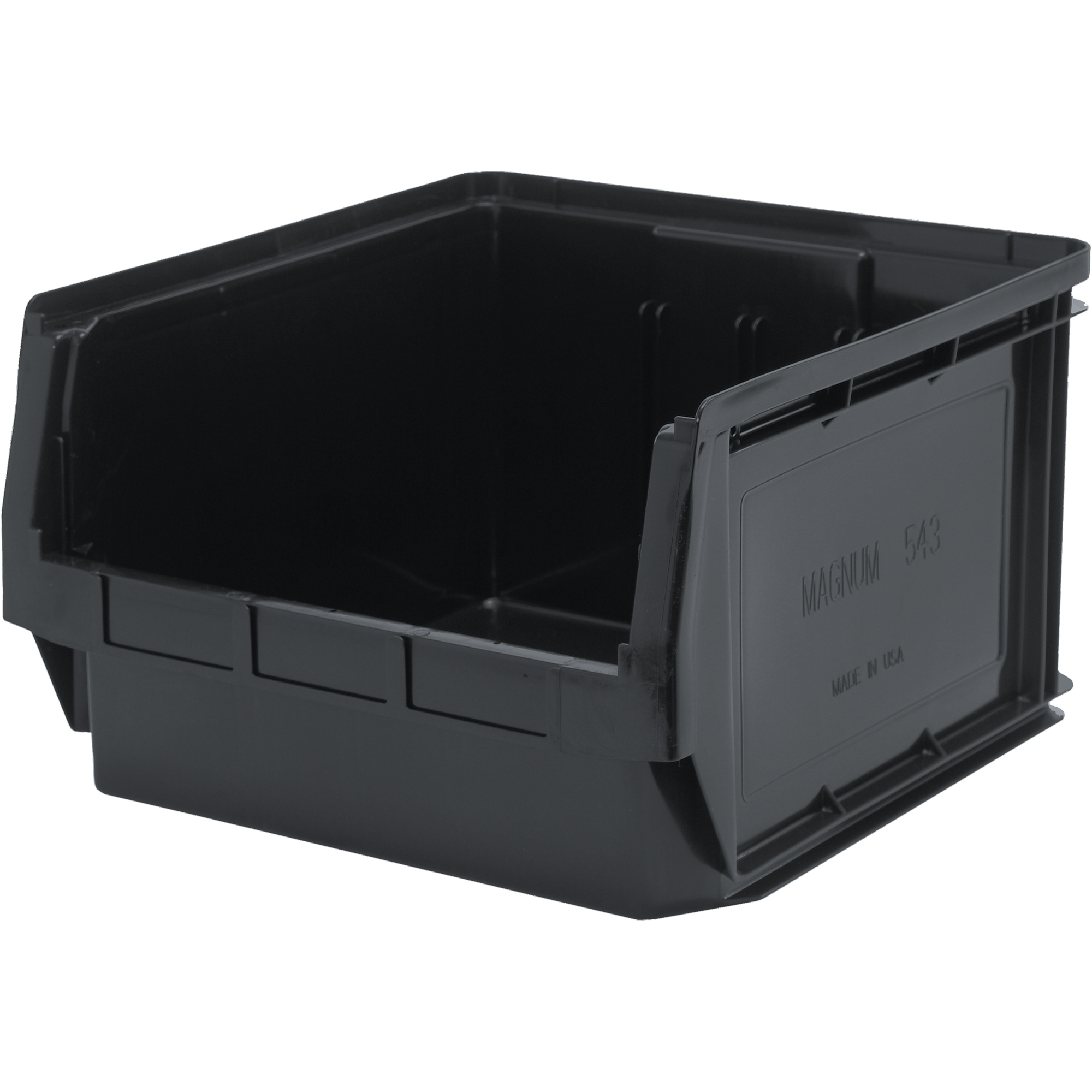 Quantum Storage, Magnum Plastic Bin, Black, Made In USA, Included (qty.) 1 Height 12 in, Model# QMS543BK