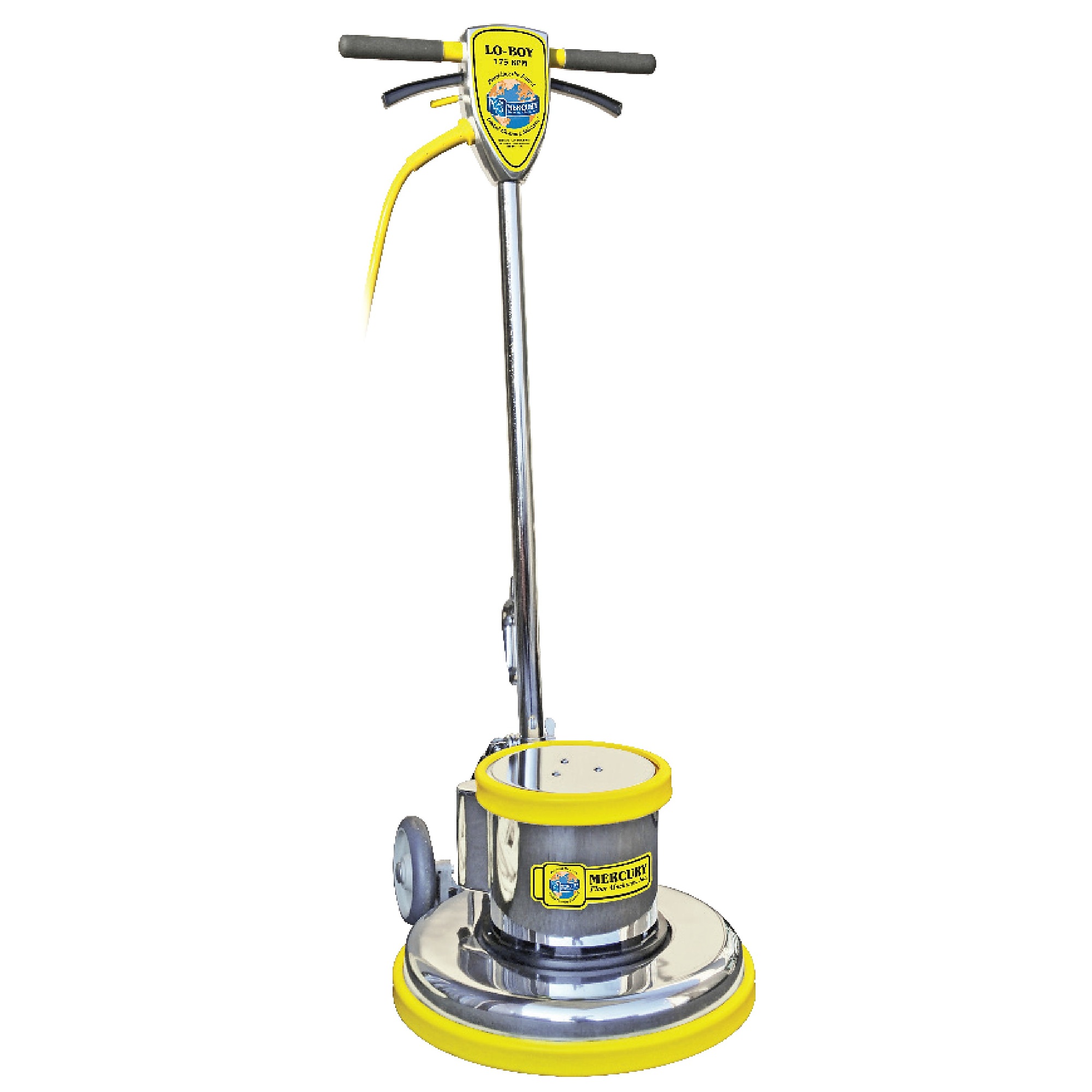 Mercury Floor Machines, 17in. LOBOY | 1.5 HP | 175 RPM |Yellow, Pad Size 17 in, Model# L-17E
