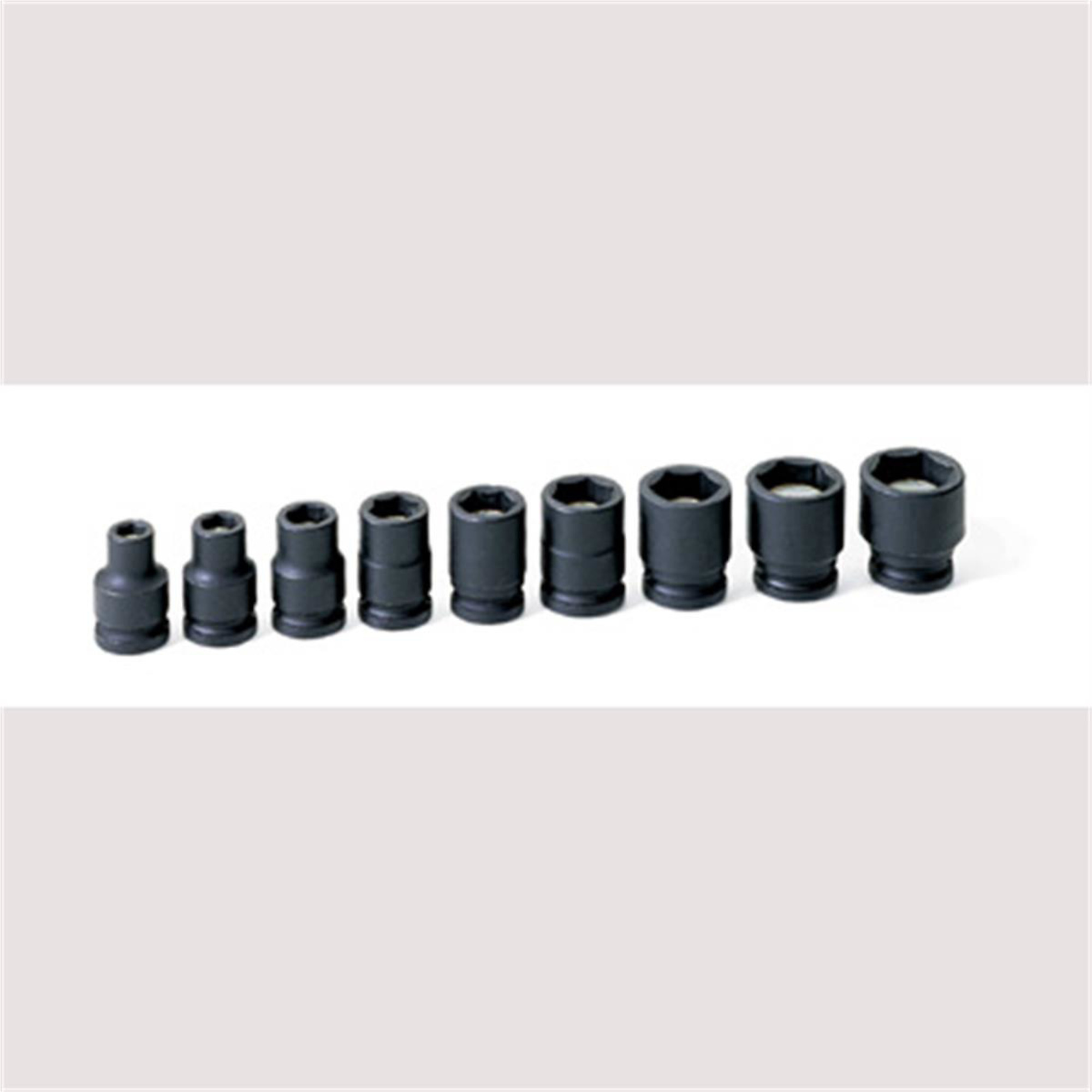 Grey Pneumatic Magnetic Impact Socket Set — 3/8in. Drive, 9-Pc., Model# GRE1209G