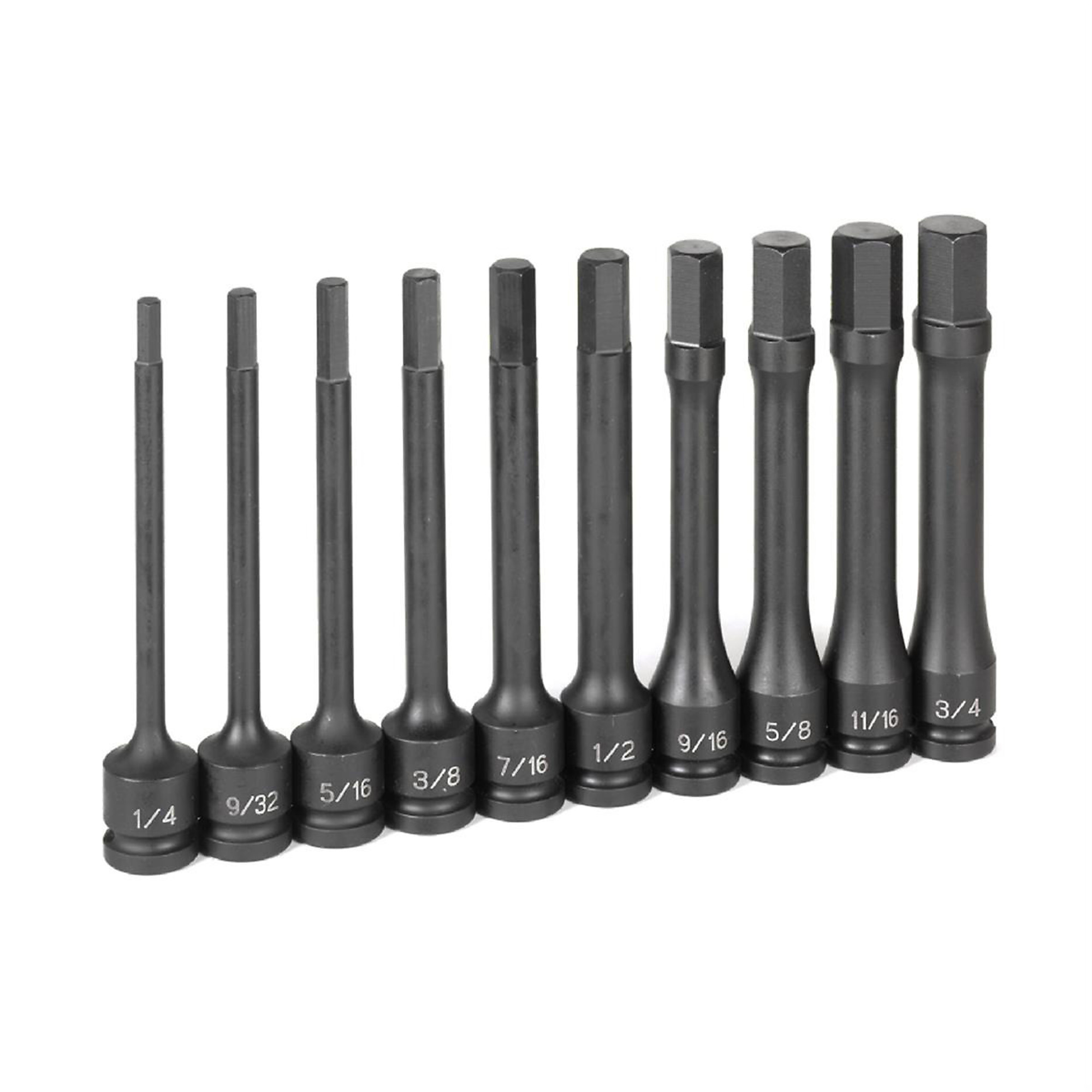 Grey Pneumatic Long Hex Impact Driver — 1/2in. Drive, 6in. Length, Chrome-Molybdenum Steel, Model# GRE1360H