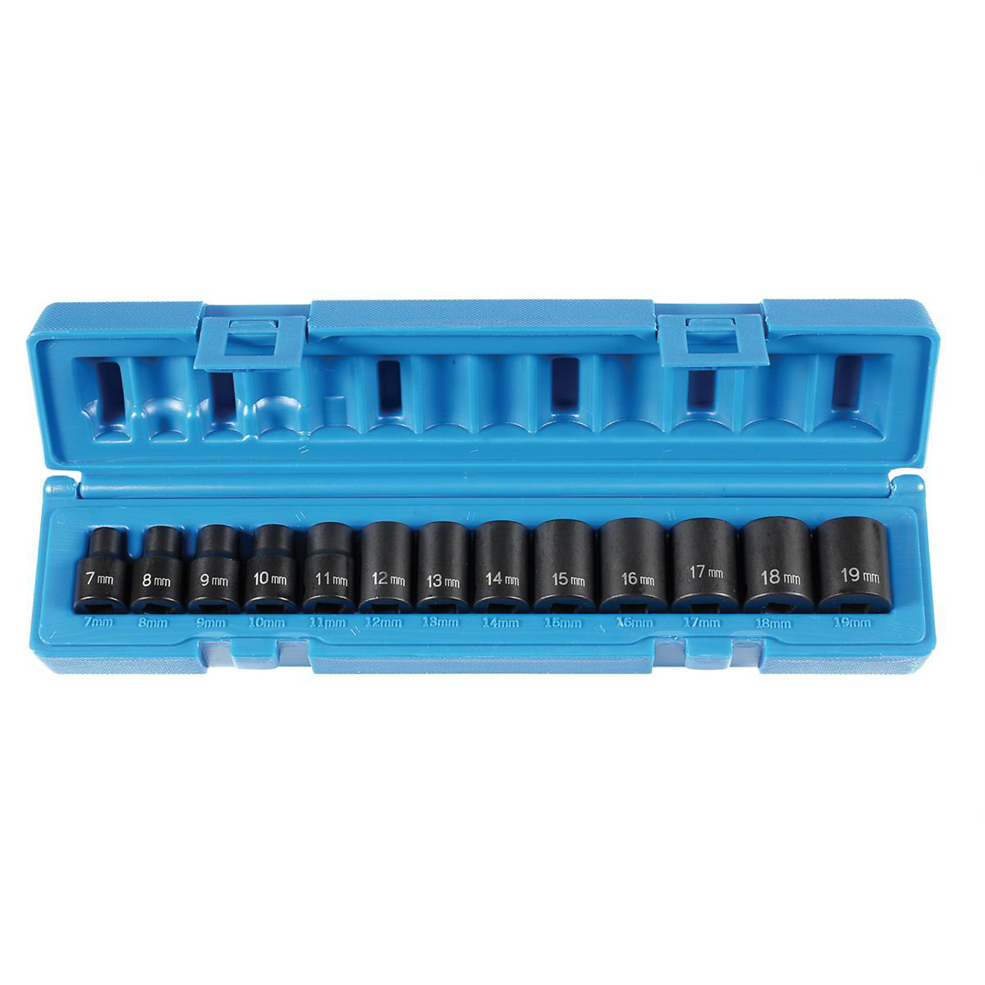 Grey Pneumatic Standard Length Metric Socket Set — 13-Piece, 3/8in. Drive, Chrome-Molybdenum Steel, Model# GRE1213M